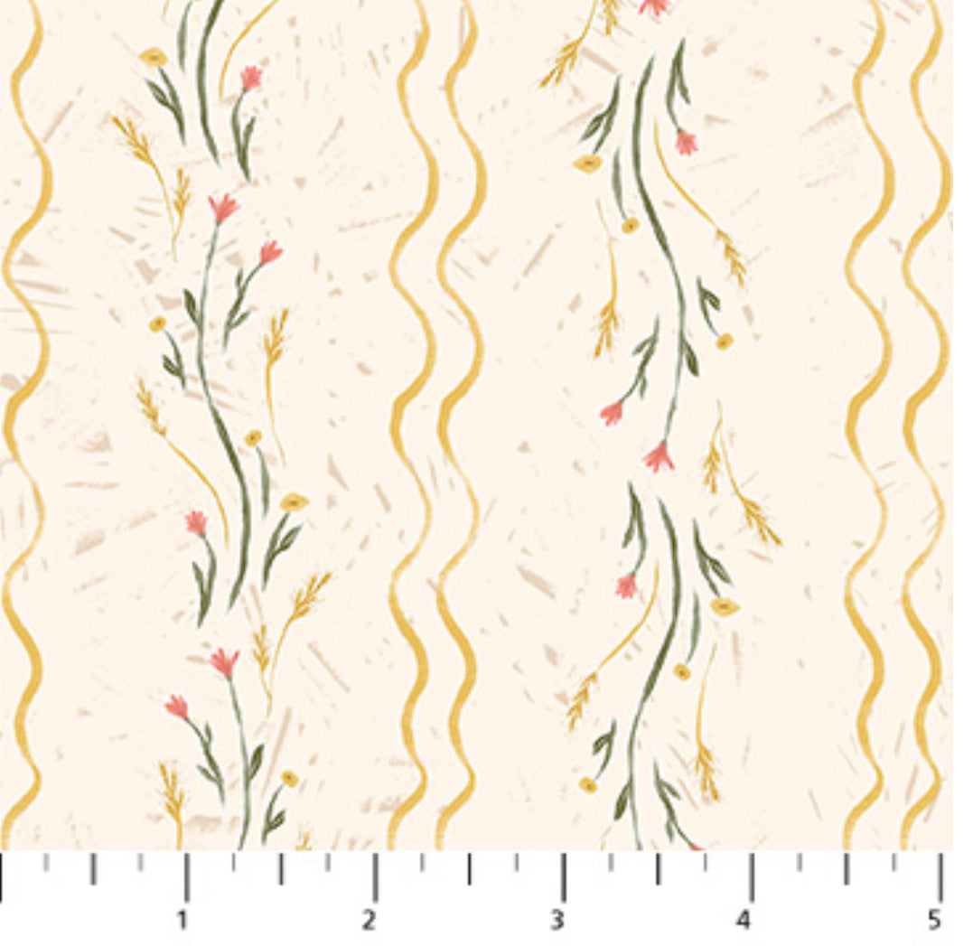 Golden Hour Cream Stripe Figo Fabrics