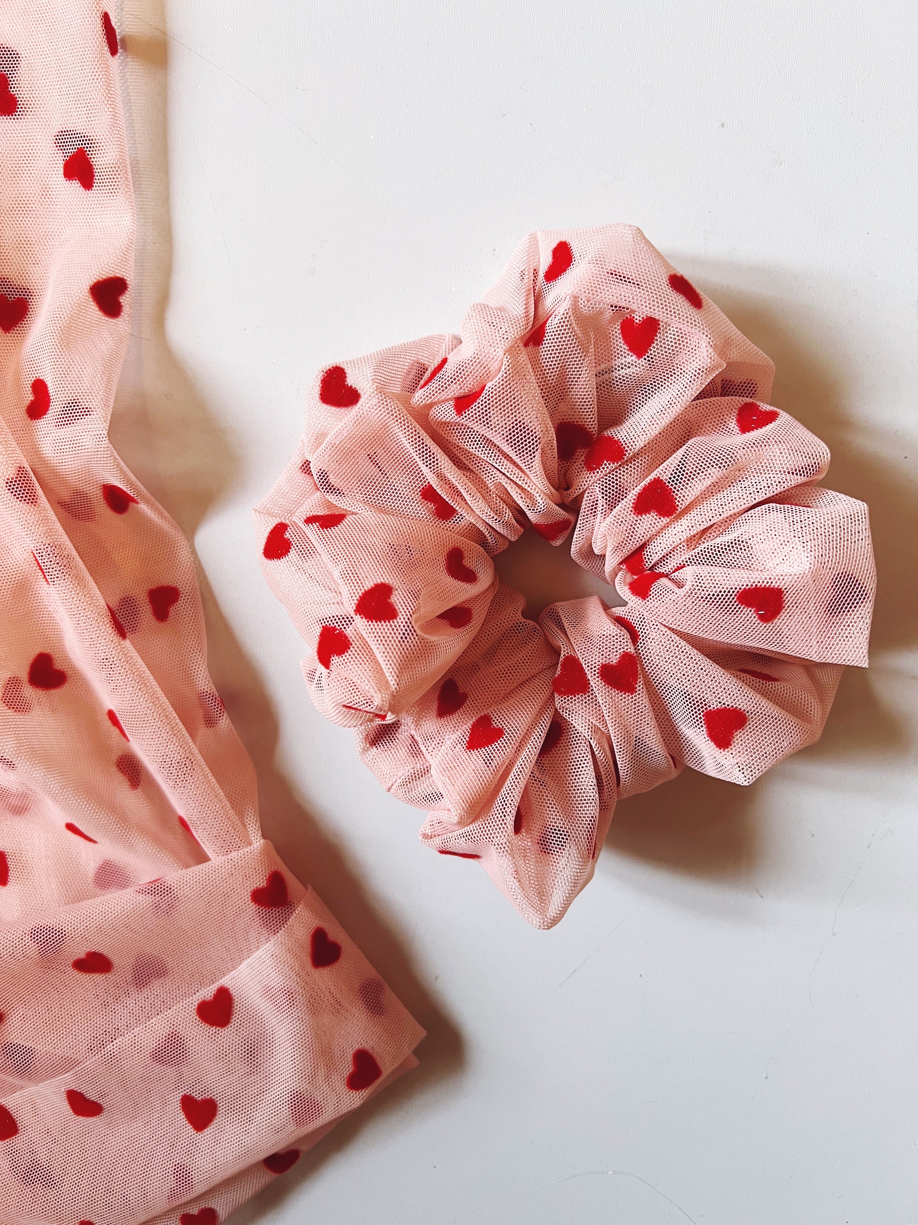 Heart Tulle Fabric