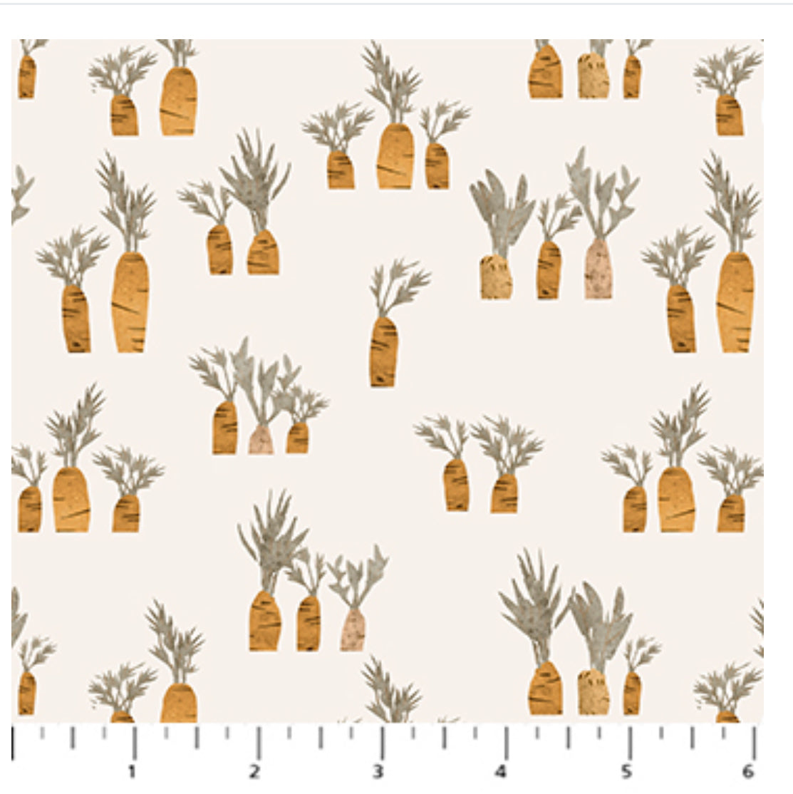 Blossom Breeze Carrots for Cream Figo Fabrics