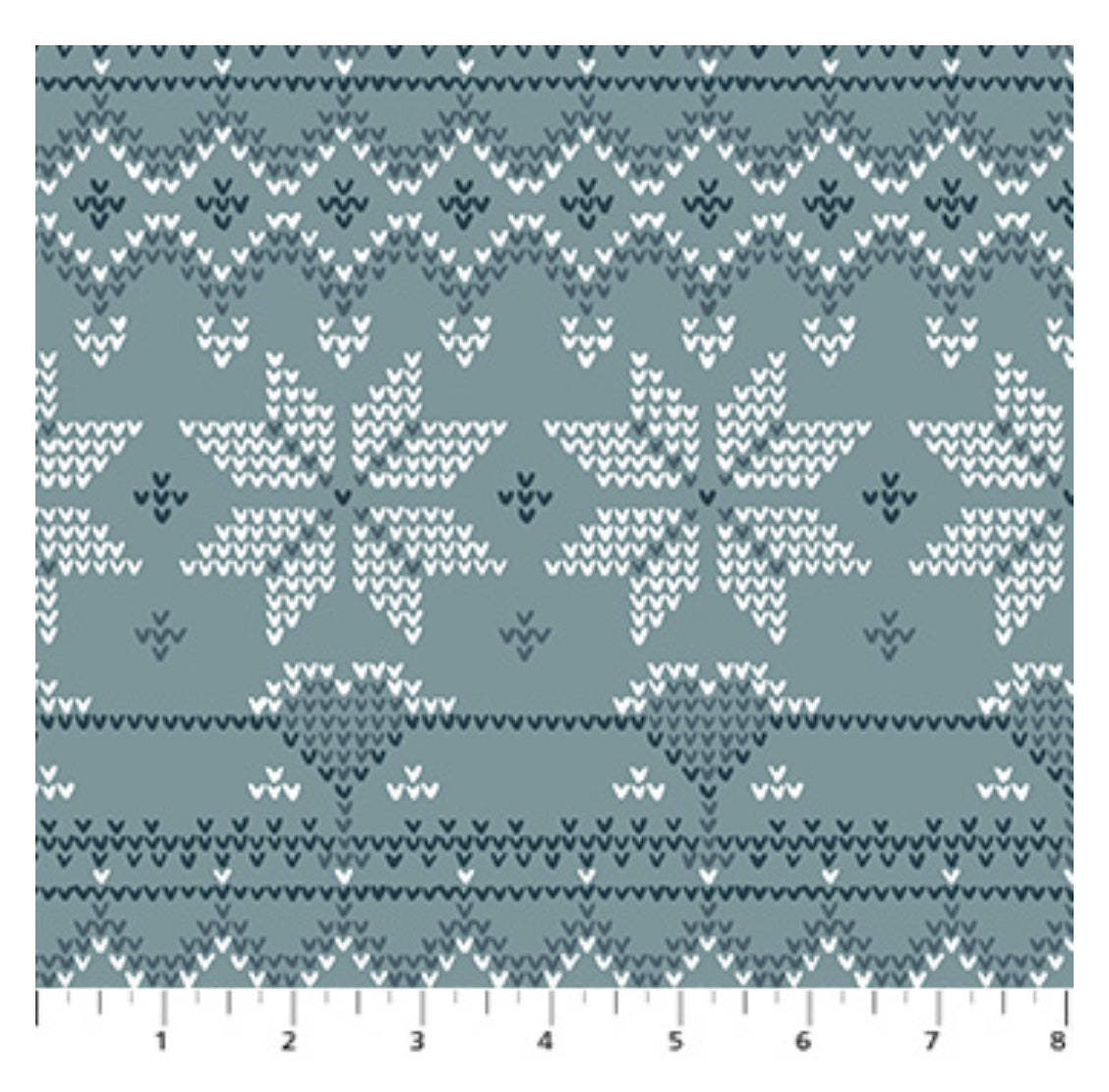 Snow Stripe Teal Cozy Cubs Collection Figo Fabrics