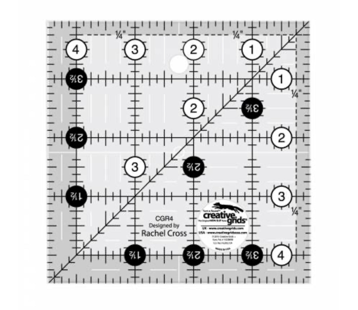 Creative Grids Ruler 4.5 x 4.5 Square
