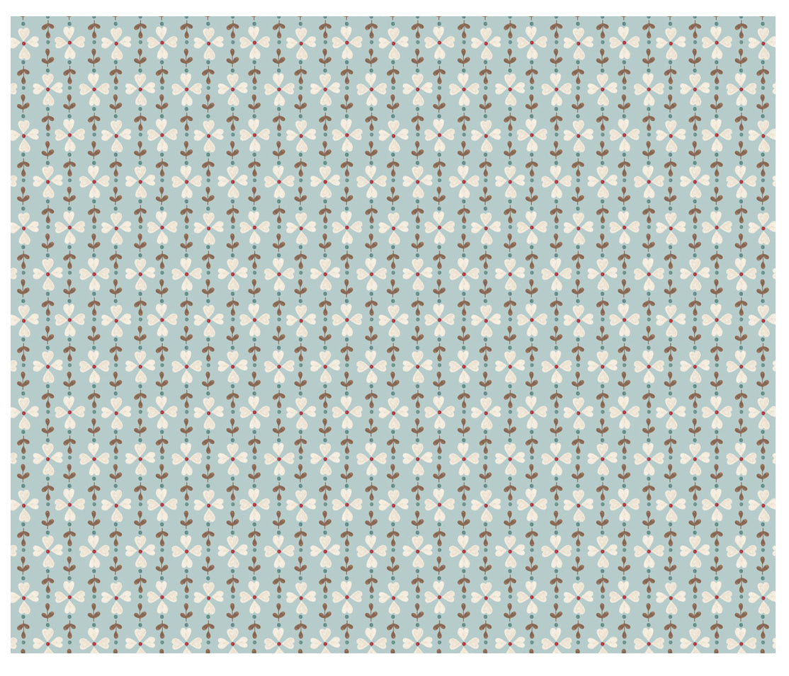Flower Chains Cosy Home - Duck Egg Blue Lewis & Irene