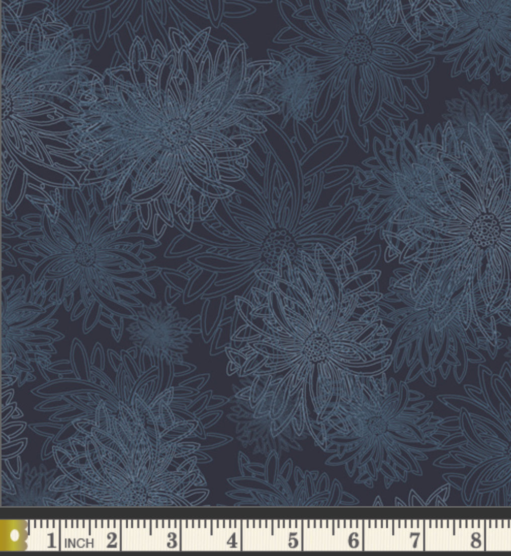 Floral Elements Nocturne Art Gallery Fabric