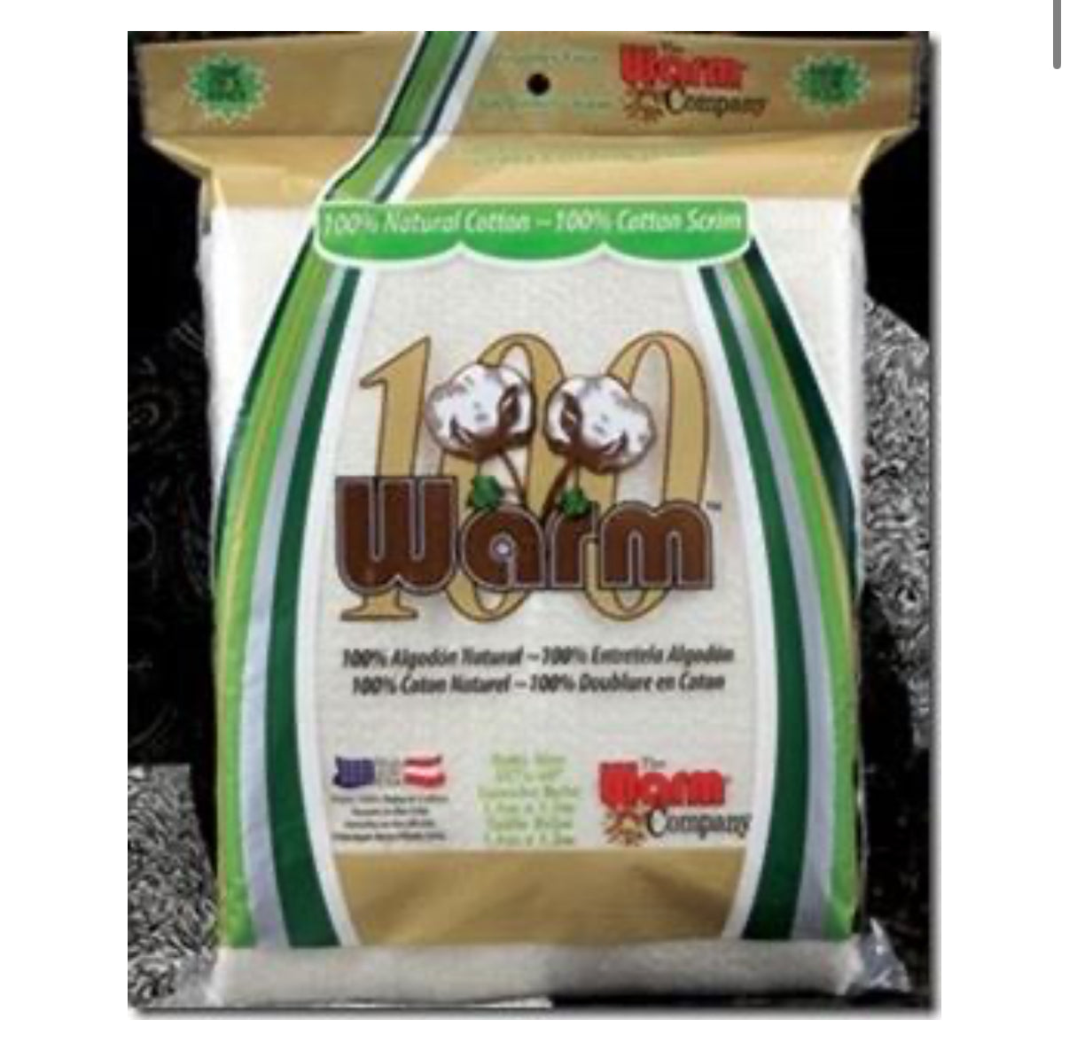 Warm Natural Baby Size Batting 55 x 60
