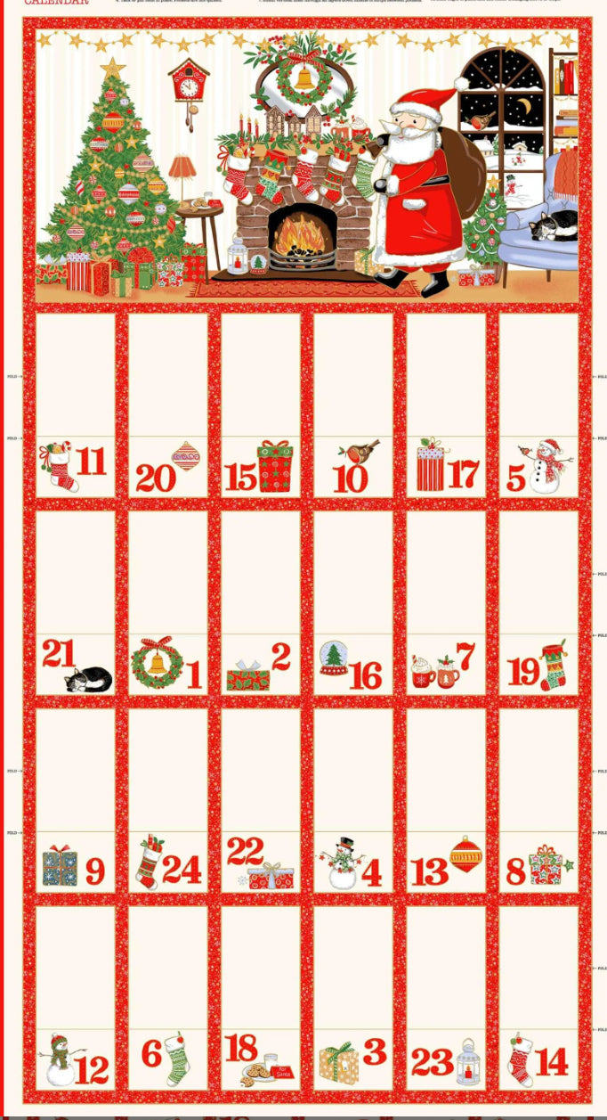 Jolly Saint Nick Advent Calendar Panel
