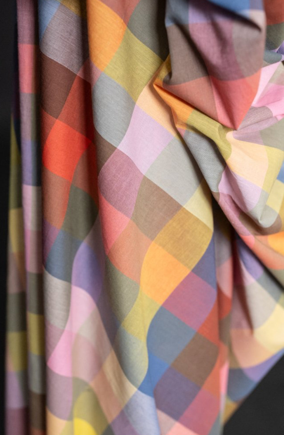 Merchant & Mills Bilberry Watercolour Organic Cotton Check