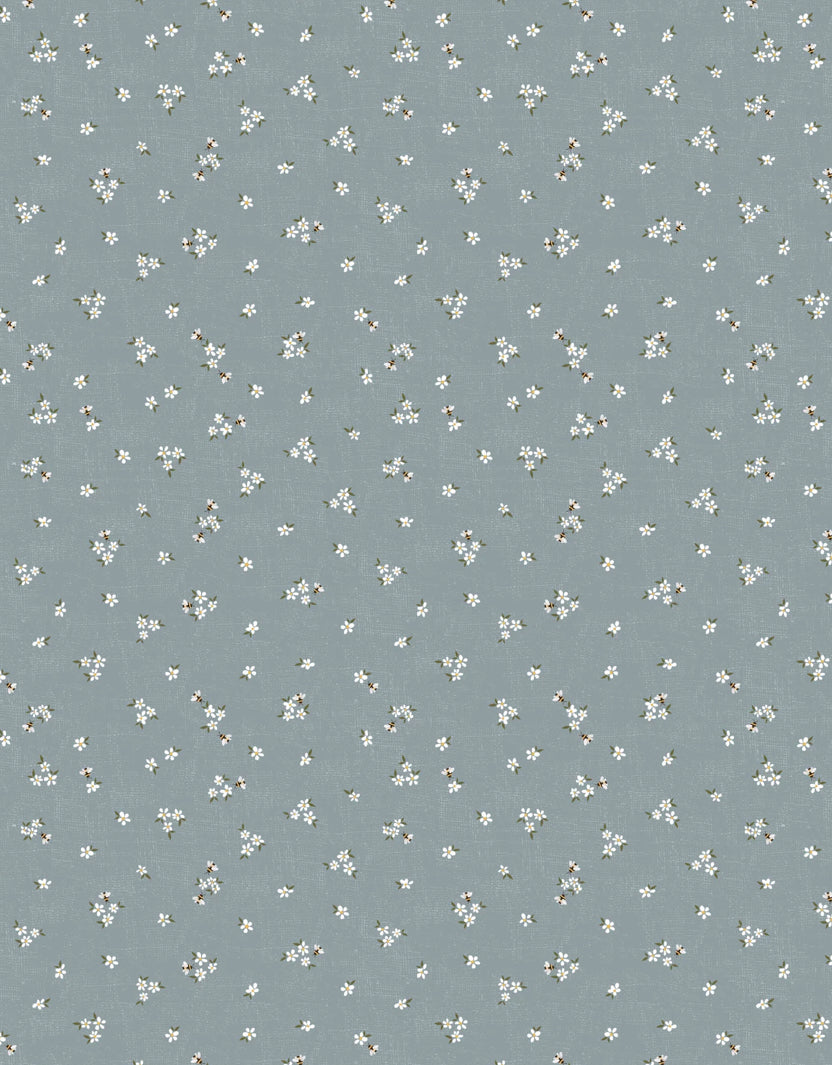 Humblebee Blue Figo Fabrics