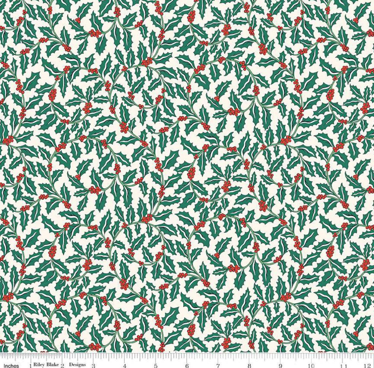 Liberty Holiday Festive Greetings Peaceful Pointsettias