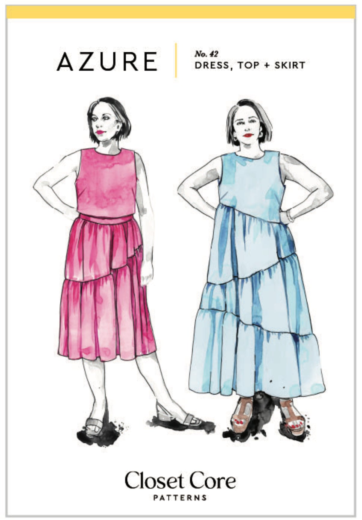 Azure Dress Top Skirt Pattern by Closet Core