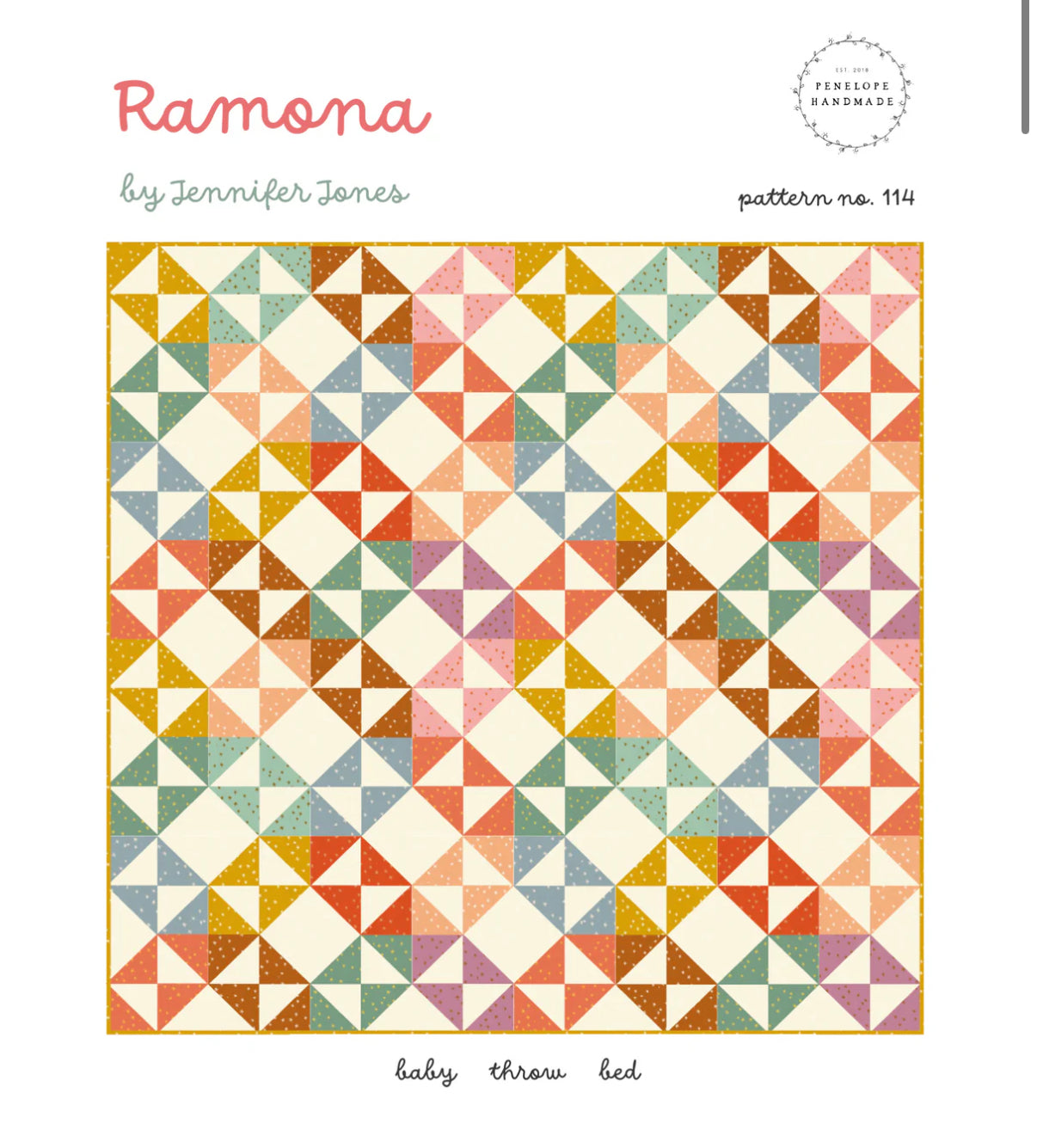 Ramona Quilt Pattern | Paper Version by Penelope Handmade