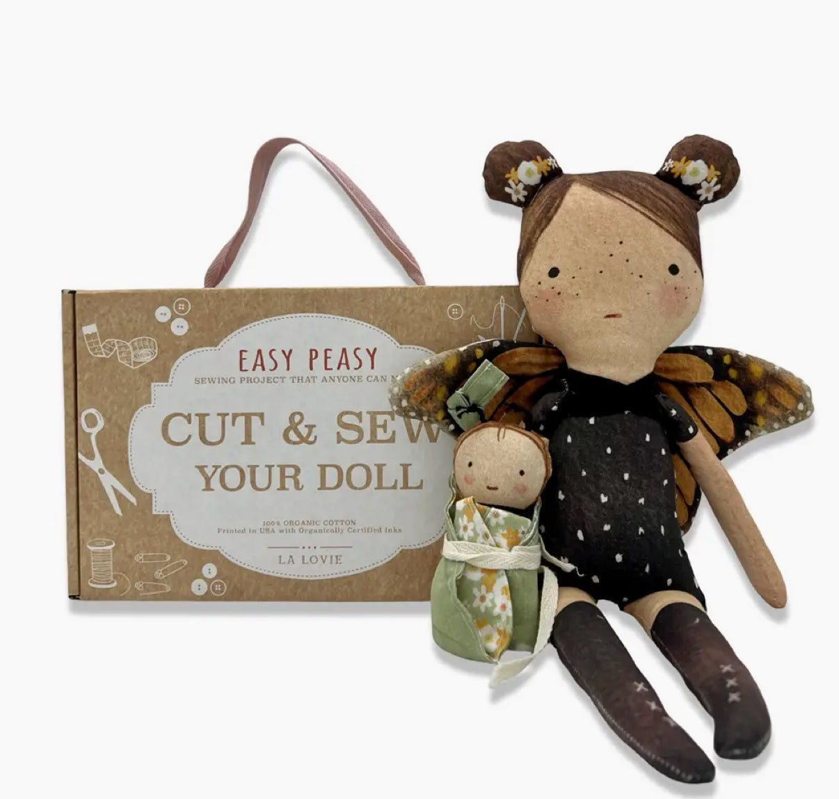 DIY Doll Kit Butterfly Monarch by la Lovie