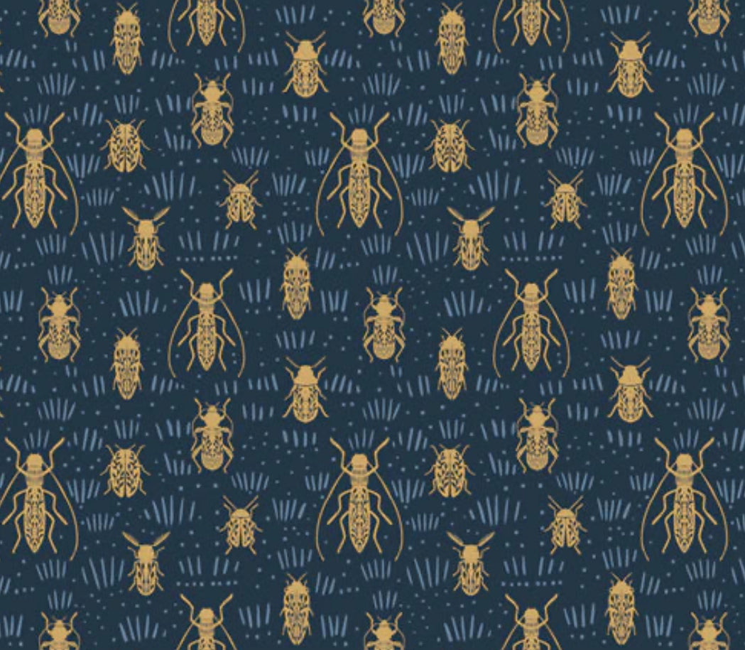 Beetle Parade Moon Art Gallery Fabric
