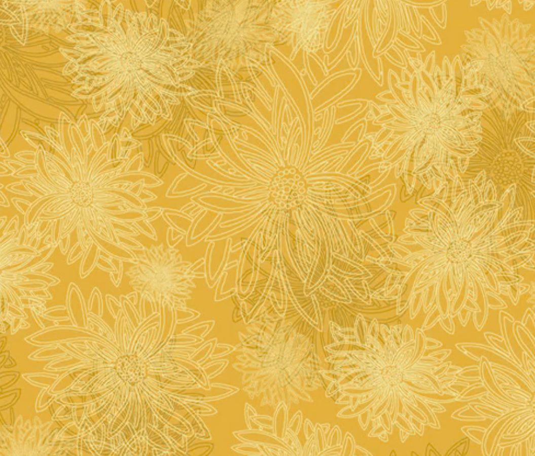 Floral Elements Sunflower Art Gallery Fabric