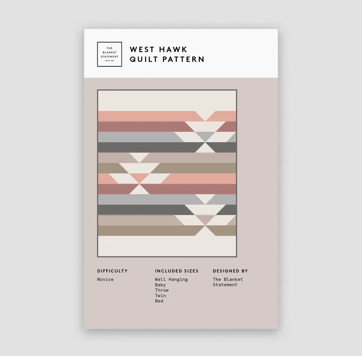 West Hawk Paper Pattern by the Blanket Statement