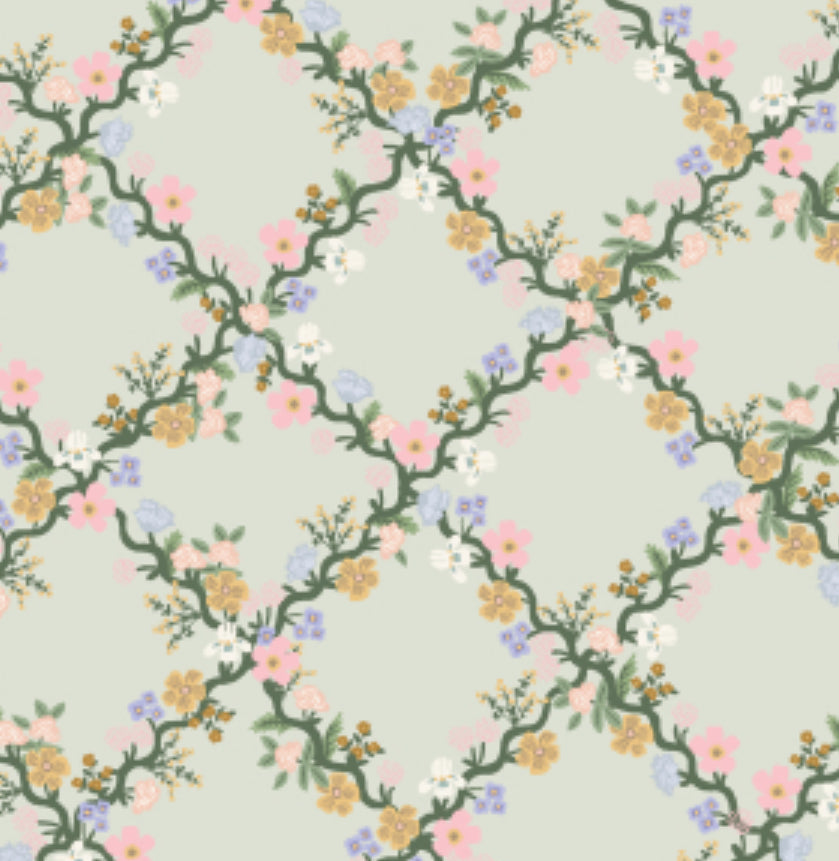 Rifle Paper Co Floral Trellis Mint Green
