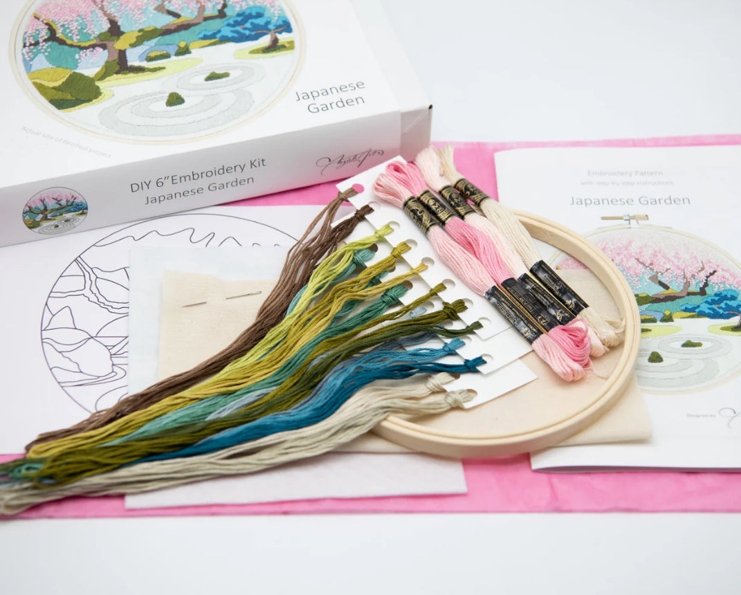 Japanese Garden DIY Embroidery Kit