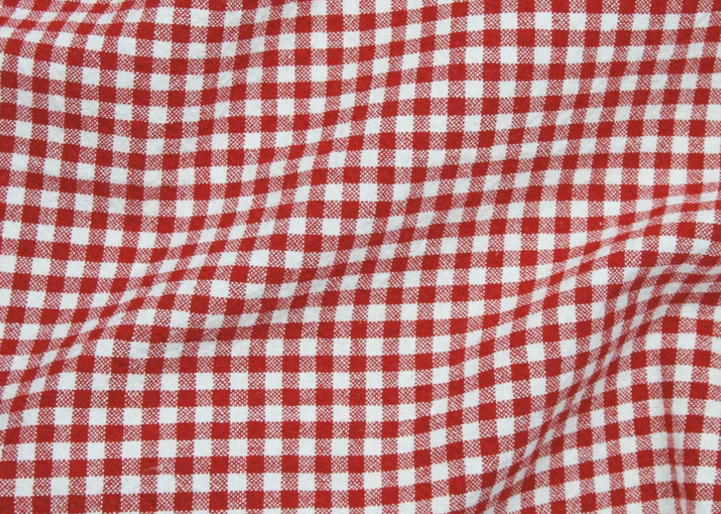 Organic Cotton Gingham Red