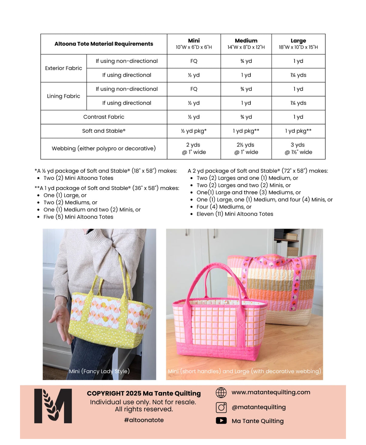 Altoona Tote Pattern