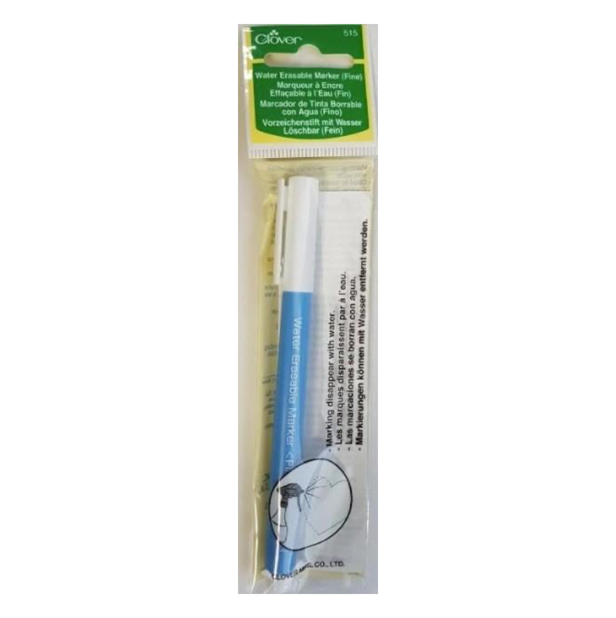Clover Water Soluble Pen/Marker in Blue, Thin