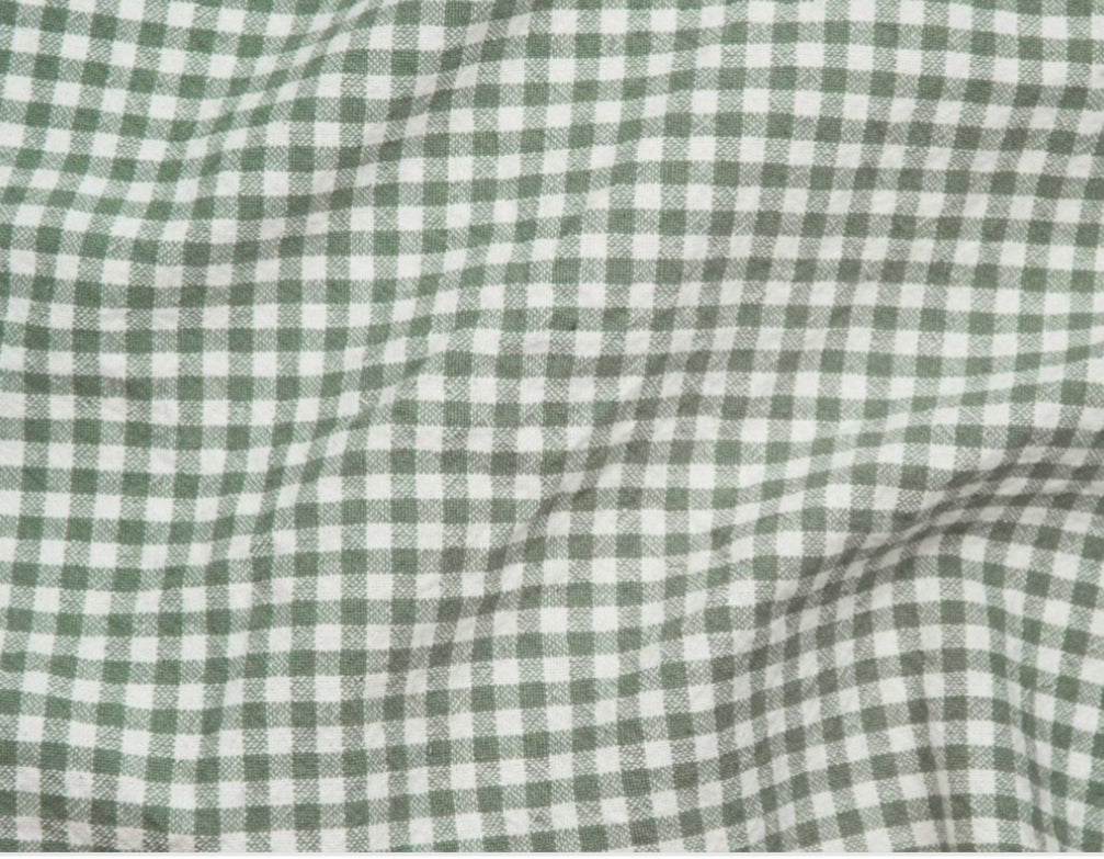 Organic Cotton Gingham Sage