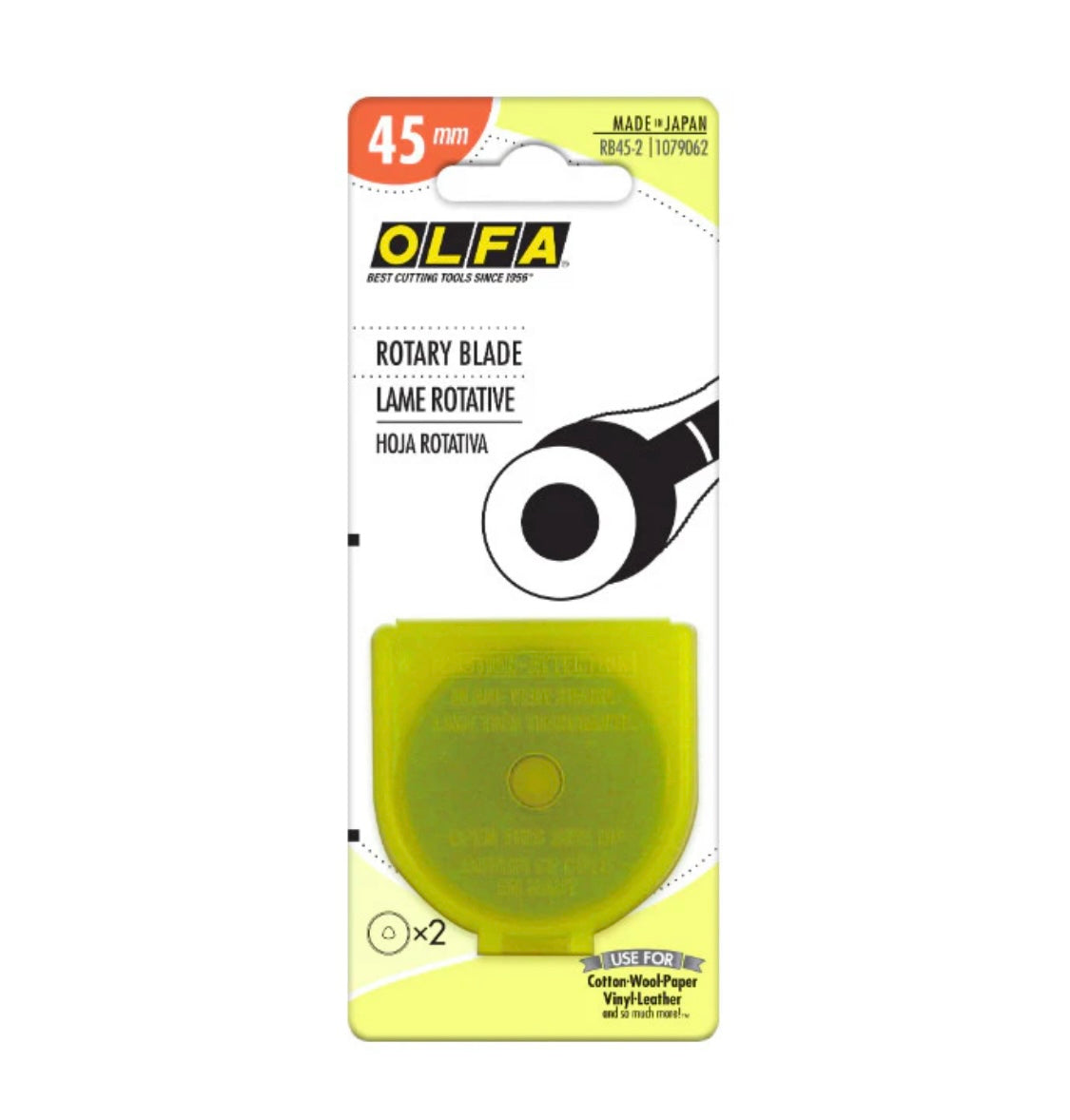 OLFA 45mm Endurance Rotary Blade, 2pc.