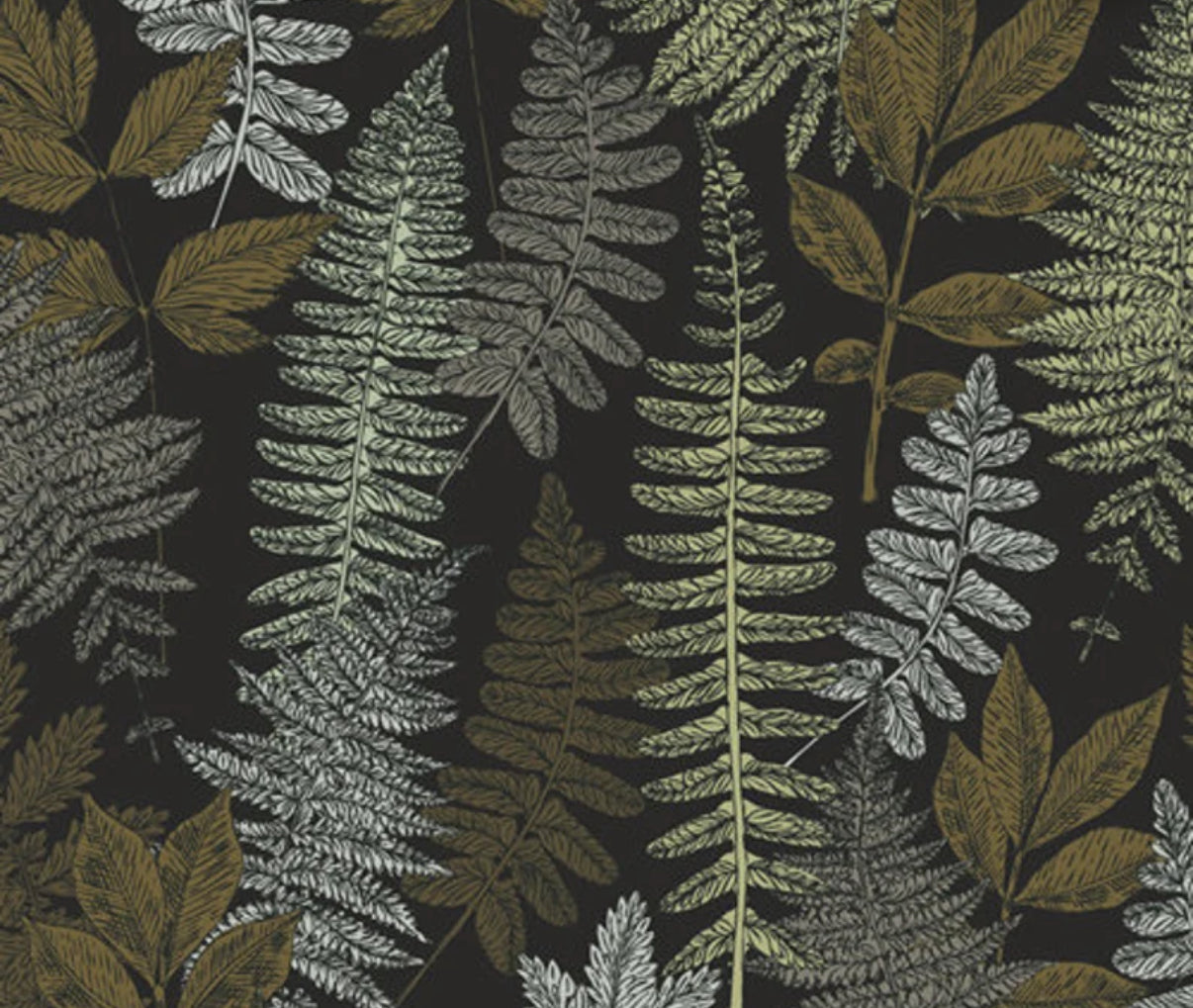 Her & History Dot's Green Thumb Dark Art Gallery Fabric