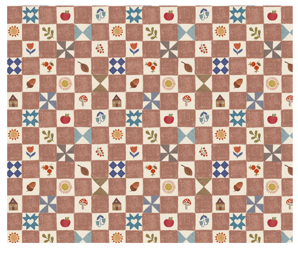 Little Chequered Cosy Home - Milk Chocolate Lewis & Irene