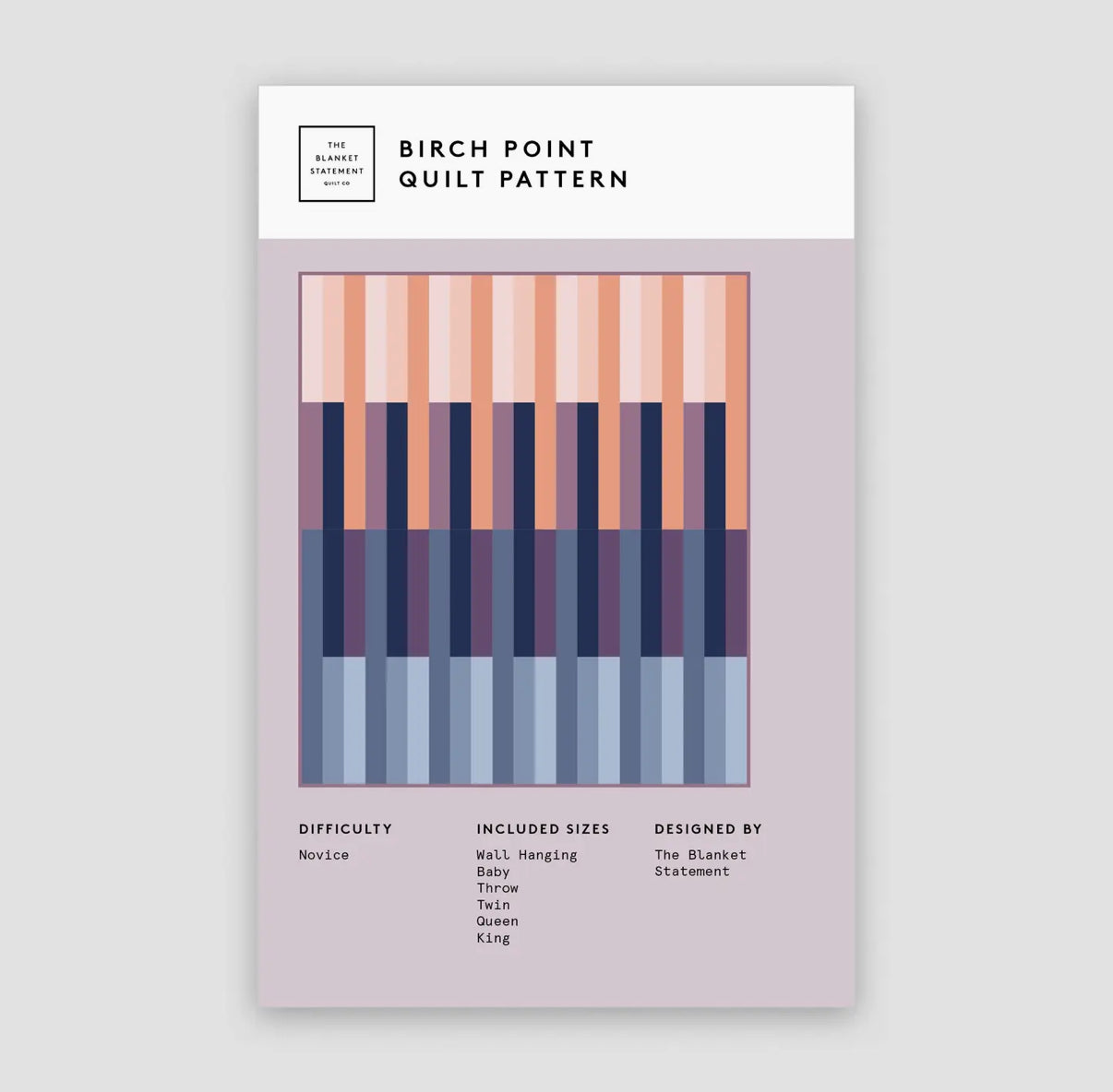 Birch Point Paper Pattern by the Blanket Statement