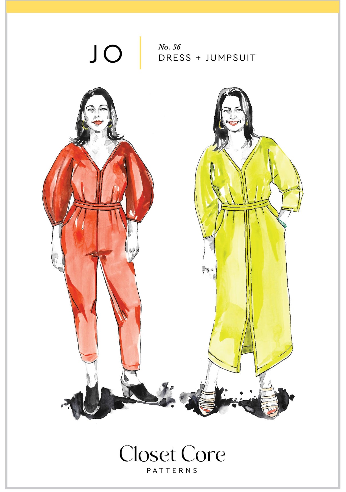 Jo Dress + Jumpsuit Paper Pattern by Closet Core