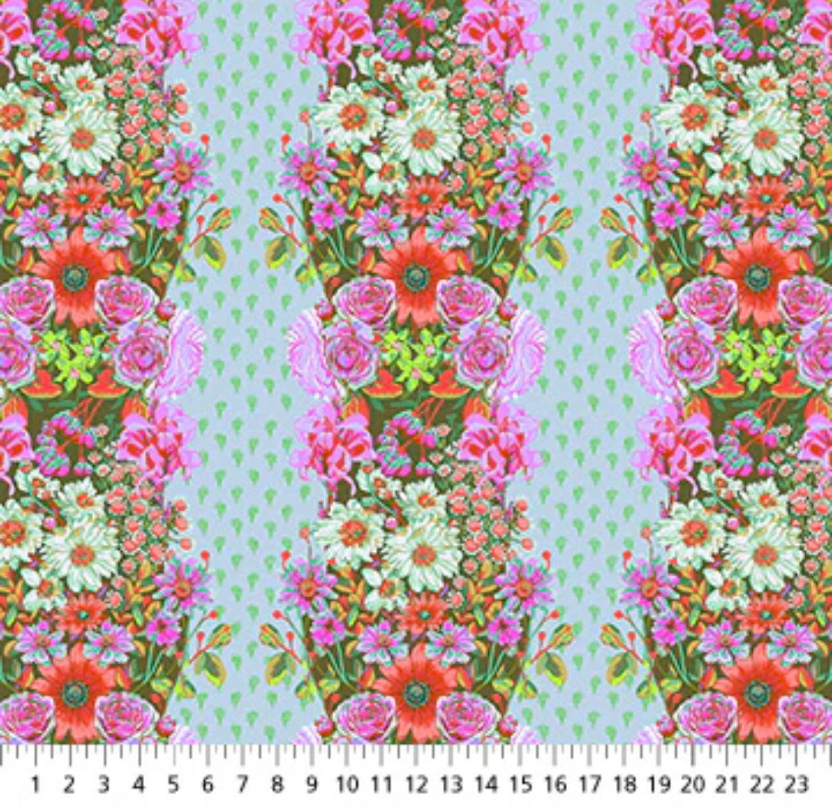 Anna Maria Textiles- Perennial Boarders Seafoam