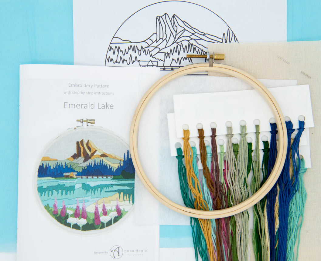 Emerald Lake DIY Embroidery Kit