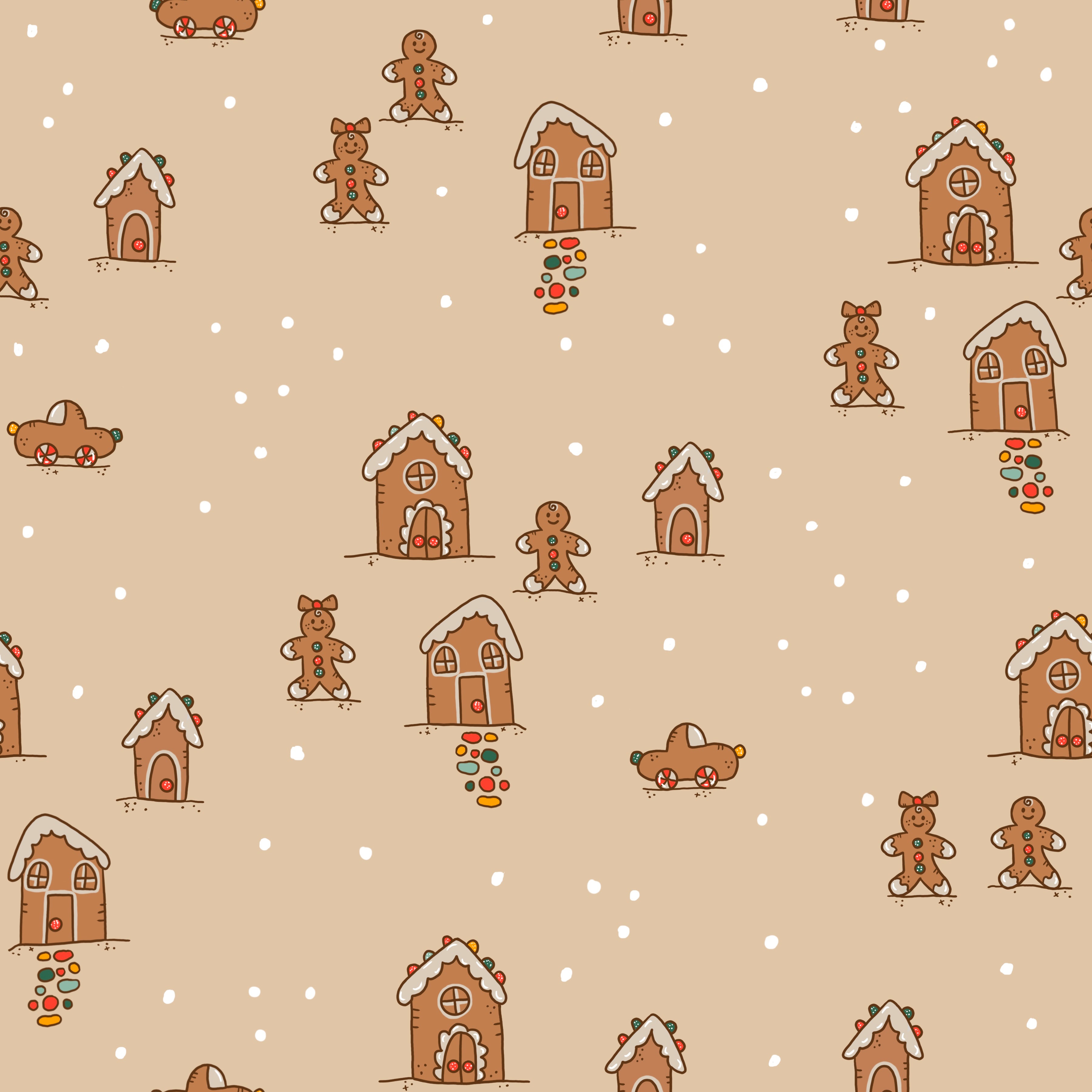 Gingerbread House French Terry