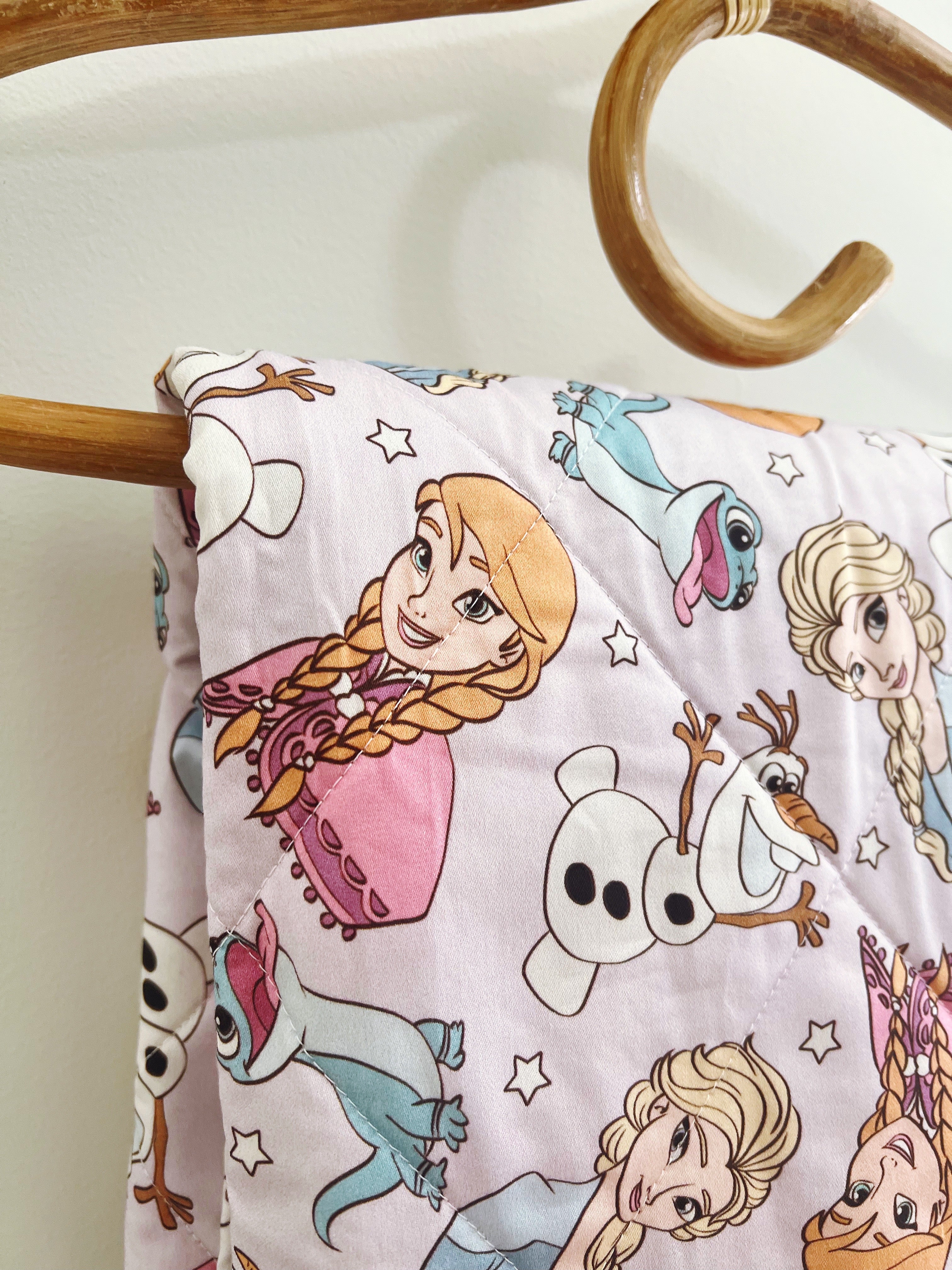 LARGE all frozen ice princesses patchwork baby quilt - Made to Order