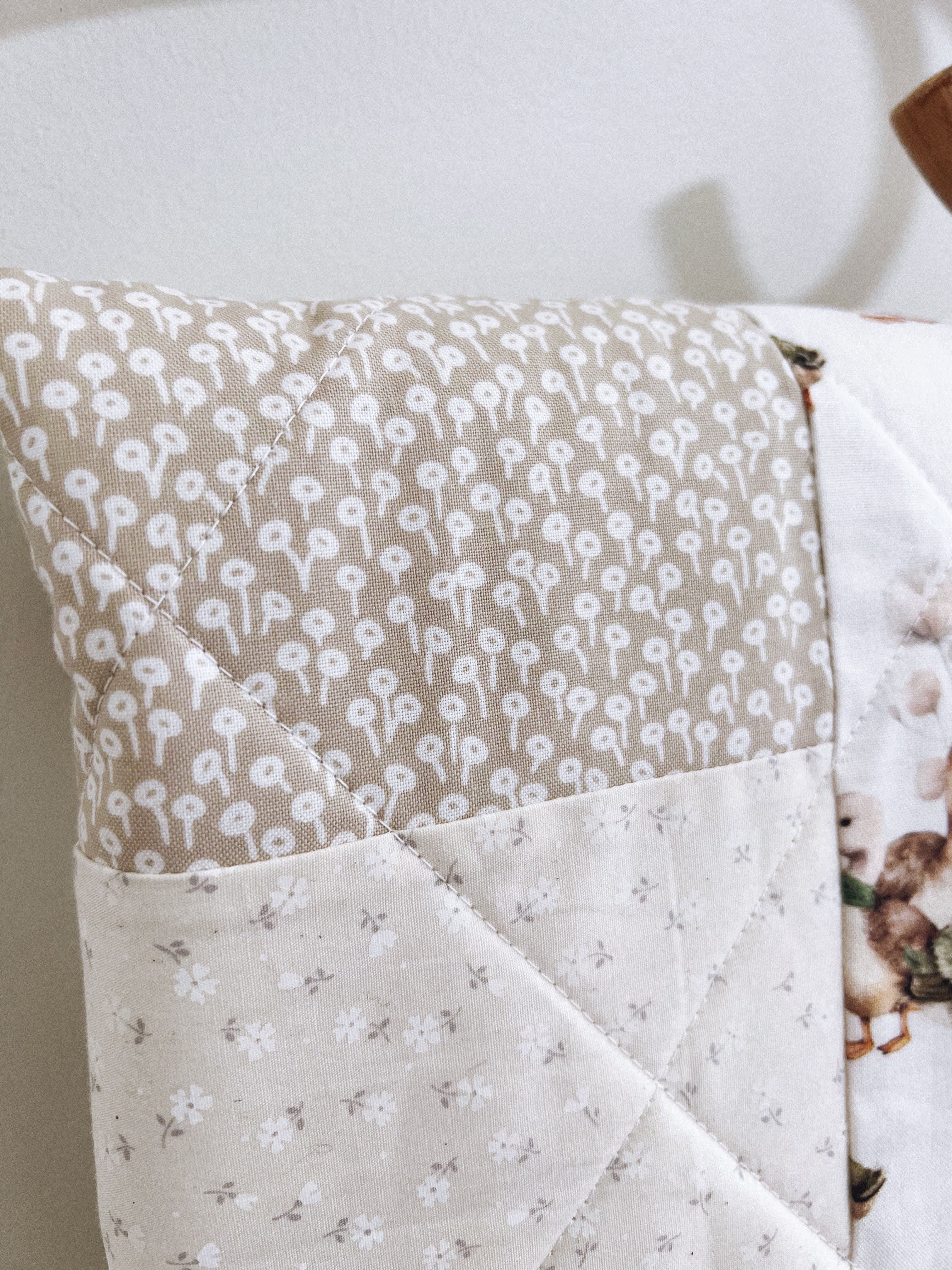 goose friends patchwork baby patchwork quilt- ready to ship
