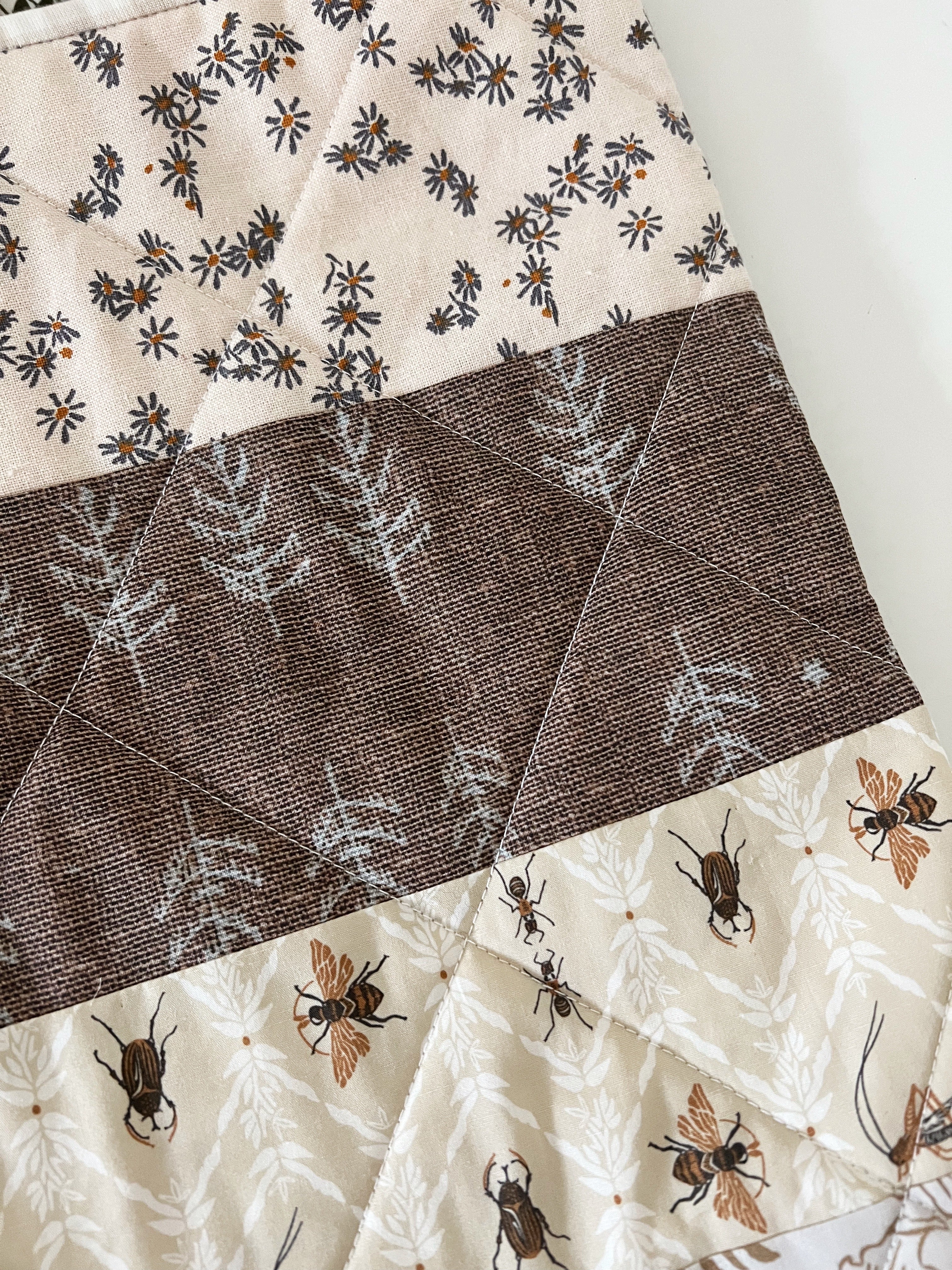 deer friends patchwork baby patchwork quilt- ready to ship