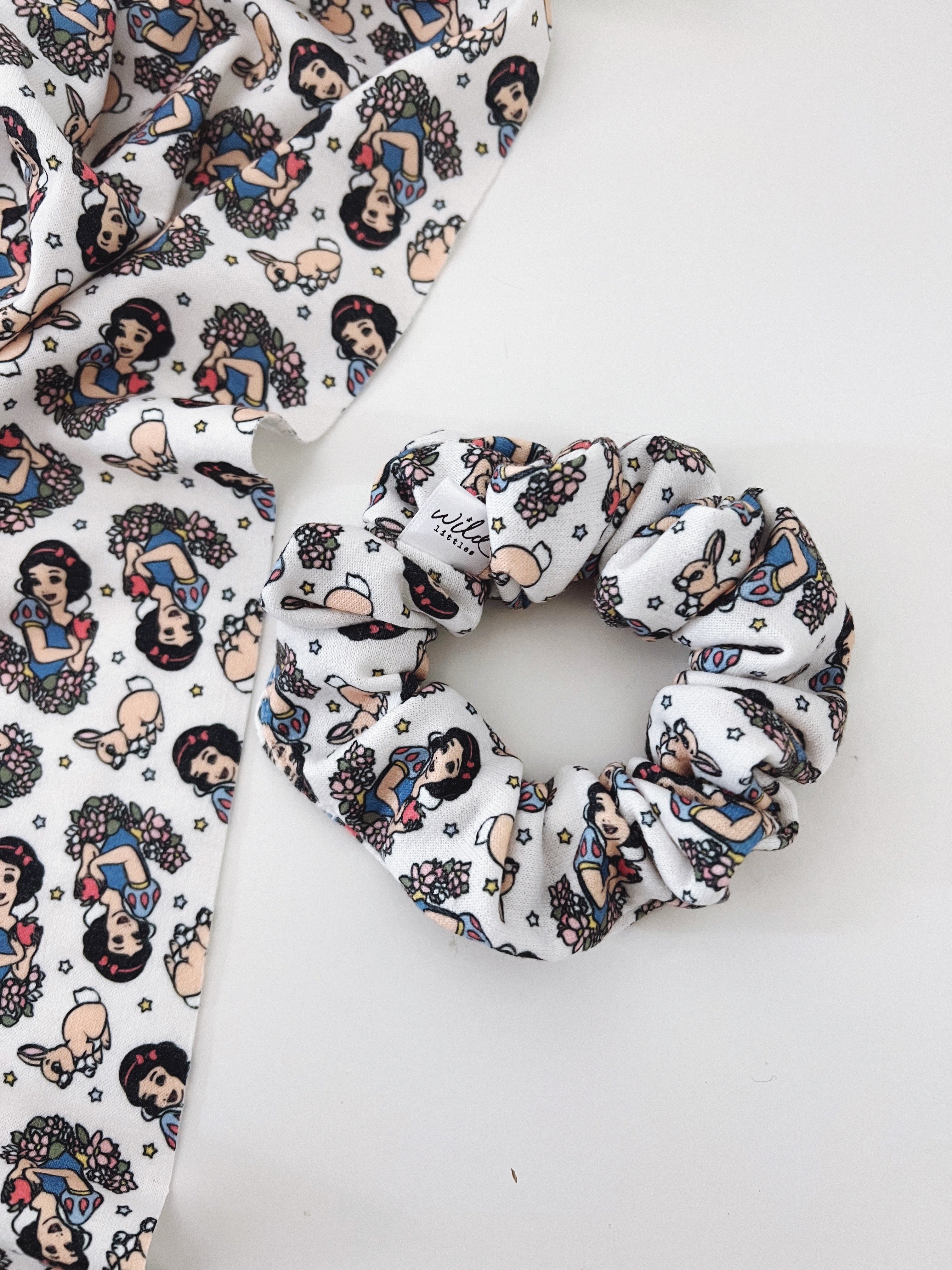 snow white hair scrunchie