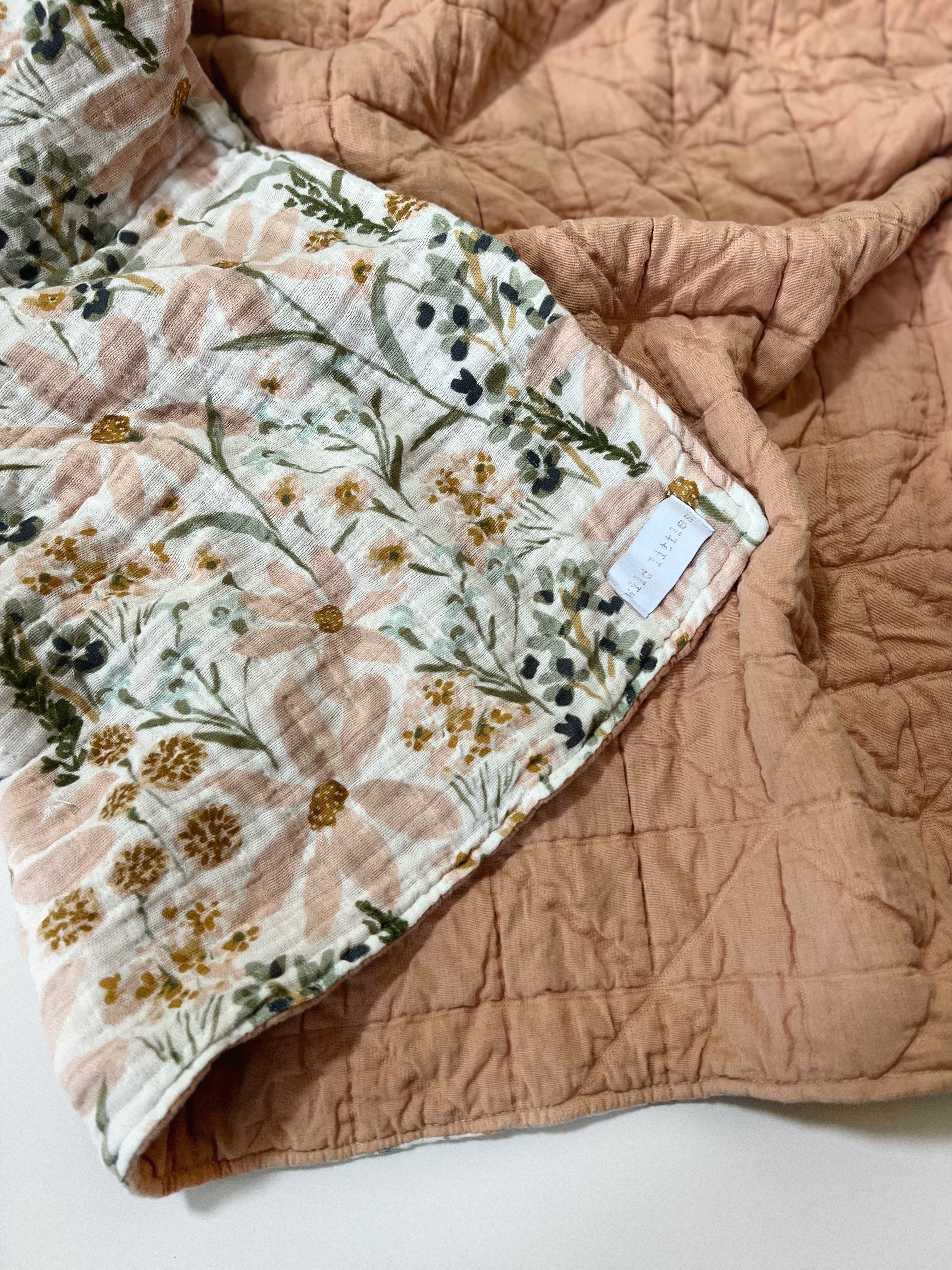 Daisy Muslin Gauze Blanket - Made to Order | Wild Littles