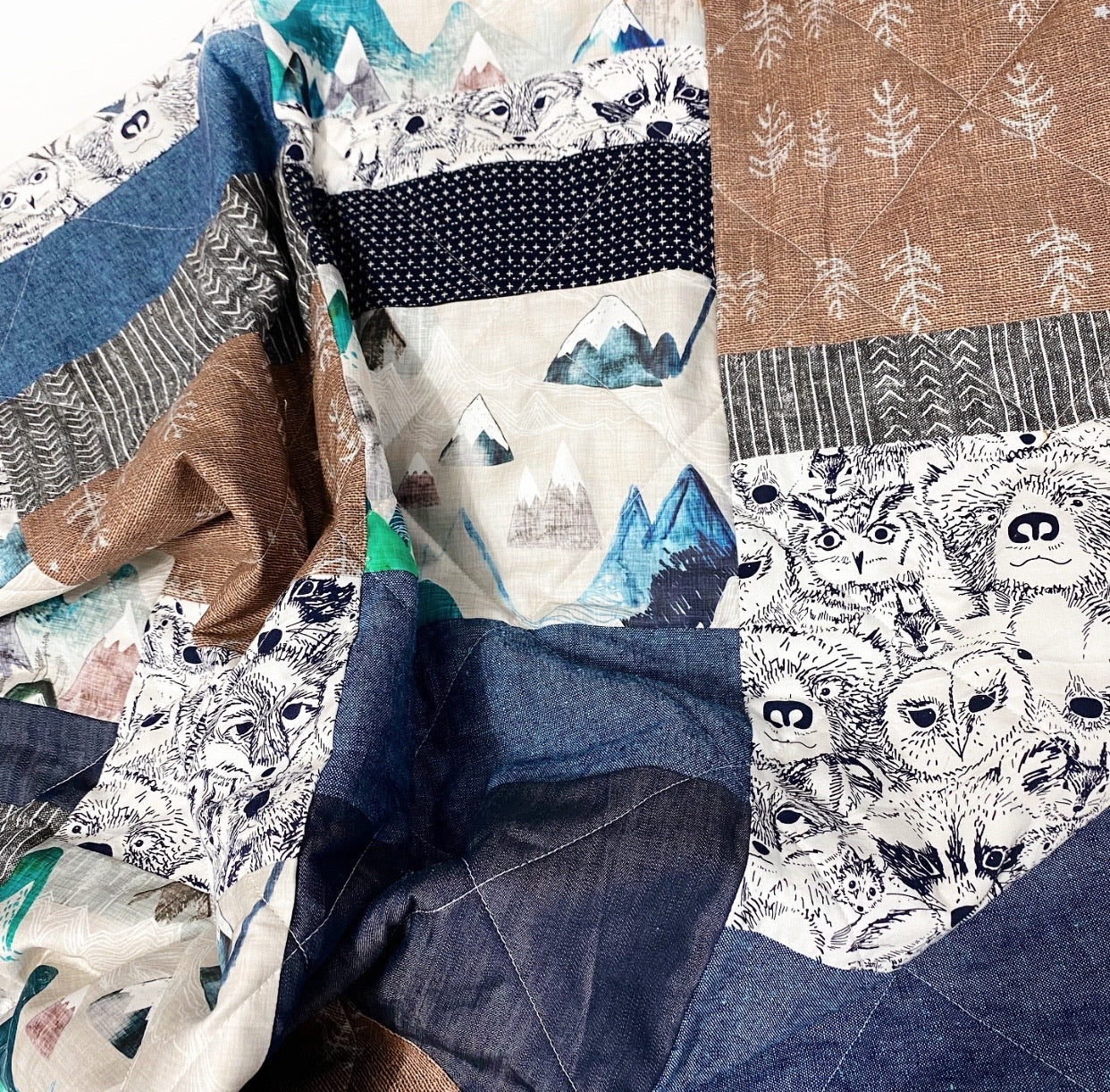 Sea to Sky Patchwork Baby Quilt | Wild Littles