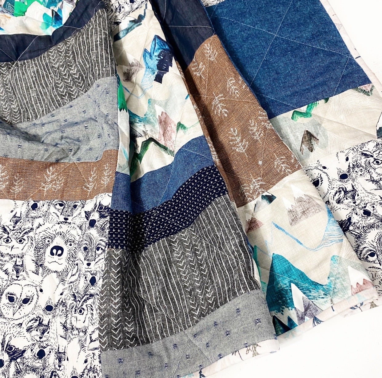 Sea to Sky Patchwork Baby Quilt | Wild Littles
