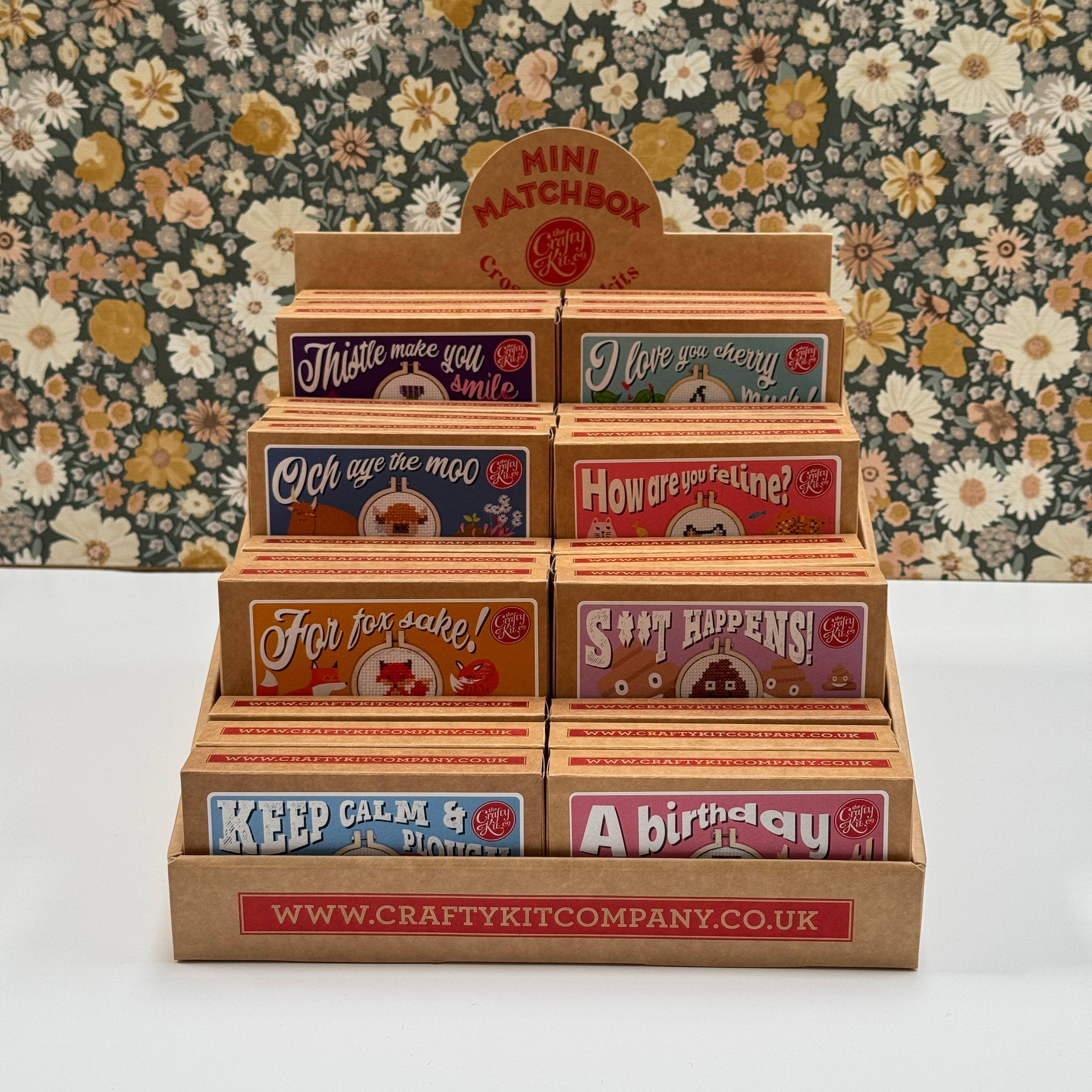 The Crafty Kit Company - Wreath Mini Matchbox Christmas Cross Stitch Kit