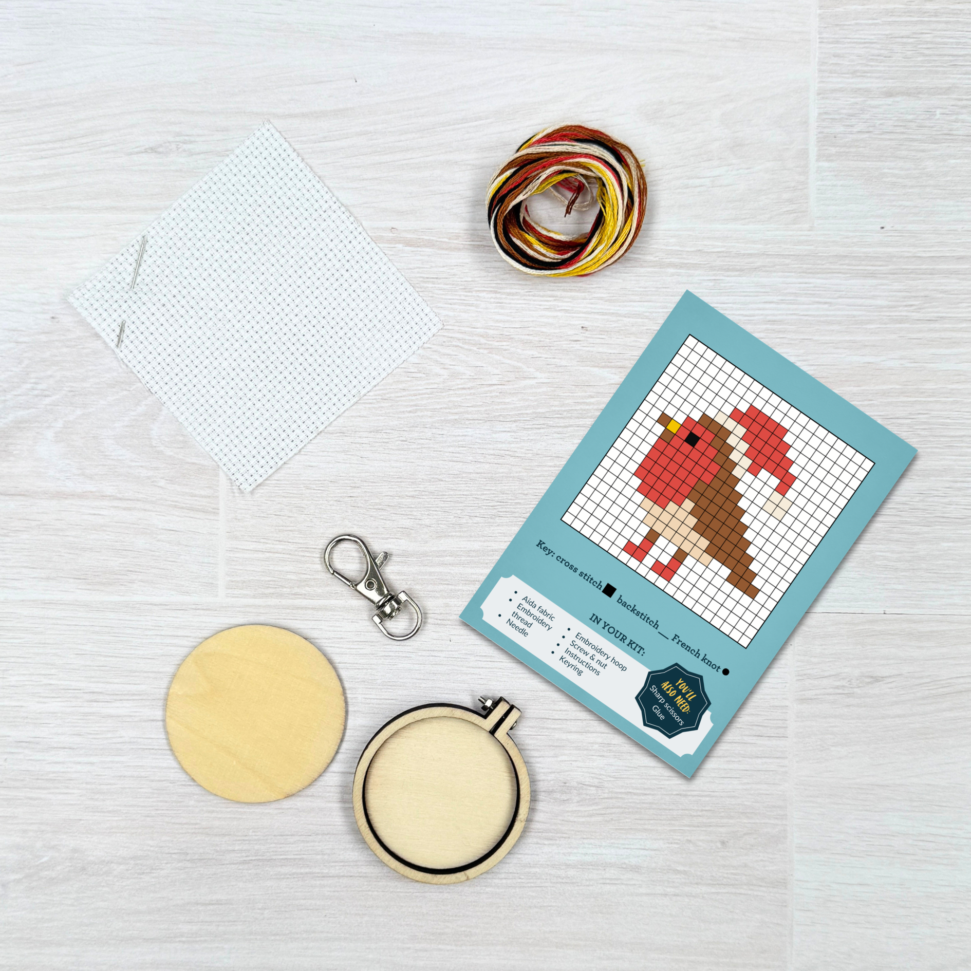 The Crafty Kit Company - Merry Tweet-mas! Mini Matchbox Cross Stitch Kit