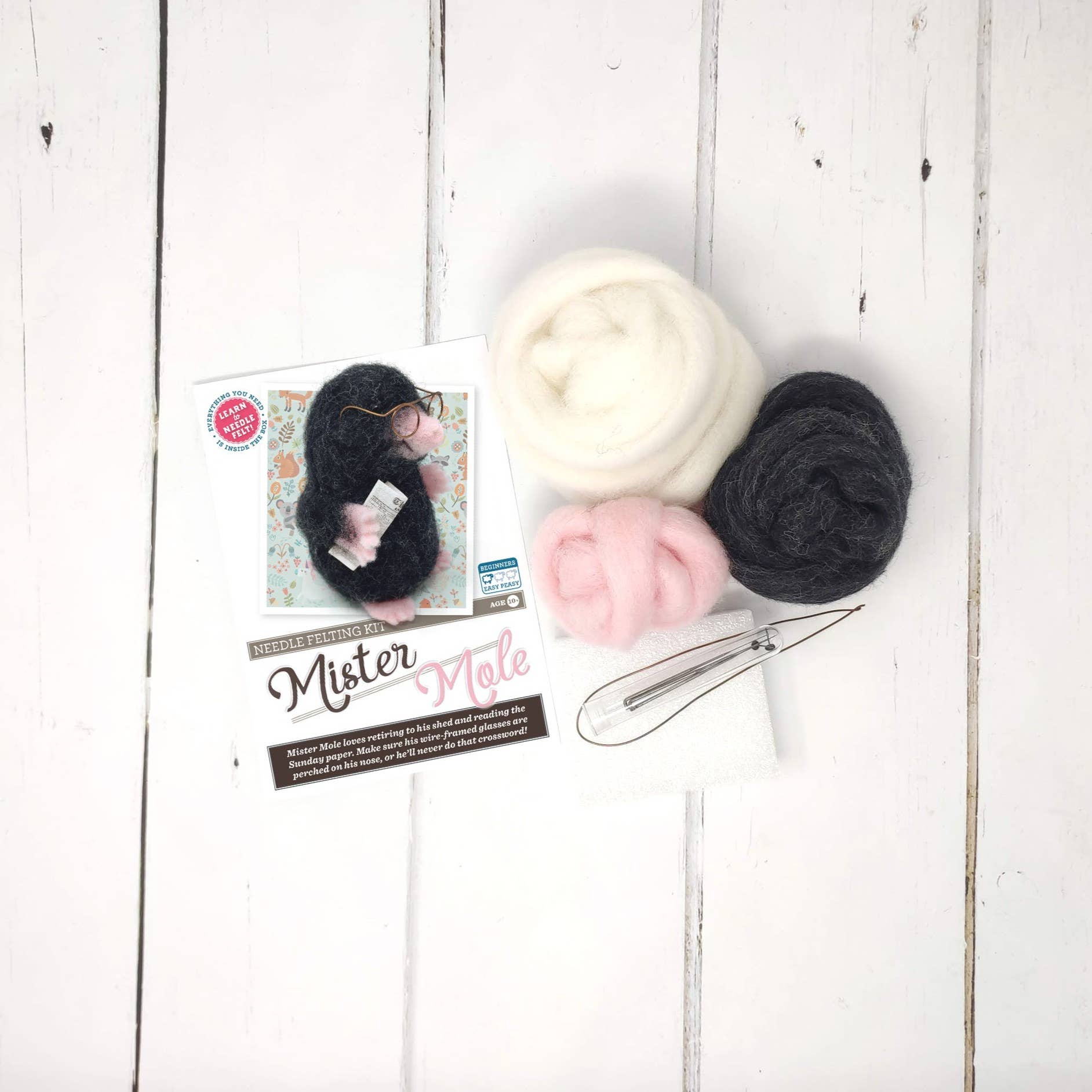 The Crafty Kit Company - Mr Mole Needle Felting Craft Kit