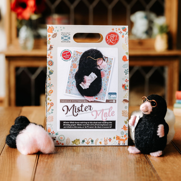 The Crafty Kit Company - Mr Mole Needle Felting Craft Kit
