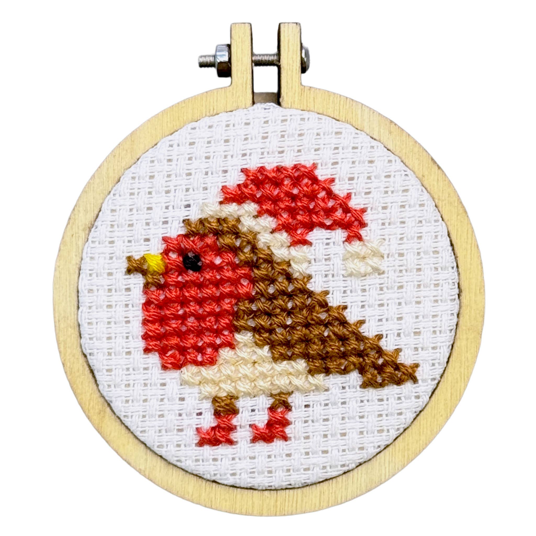 The Crafty Kit Company - Merry Tweet-mas! Mini Matchbox Cross Stitch Kit