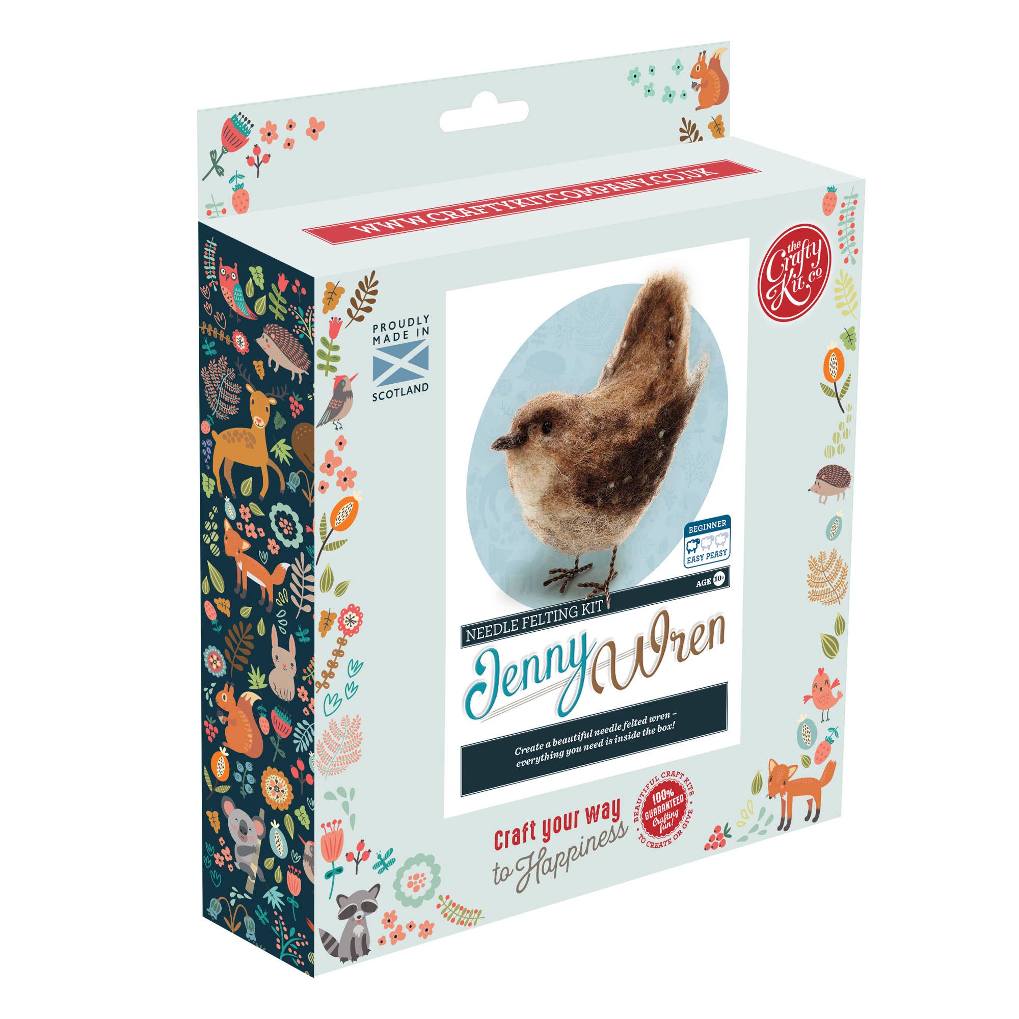 The Crafty Kit Company - British Birds - Jenny Wren Needle Felting Craft Kit