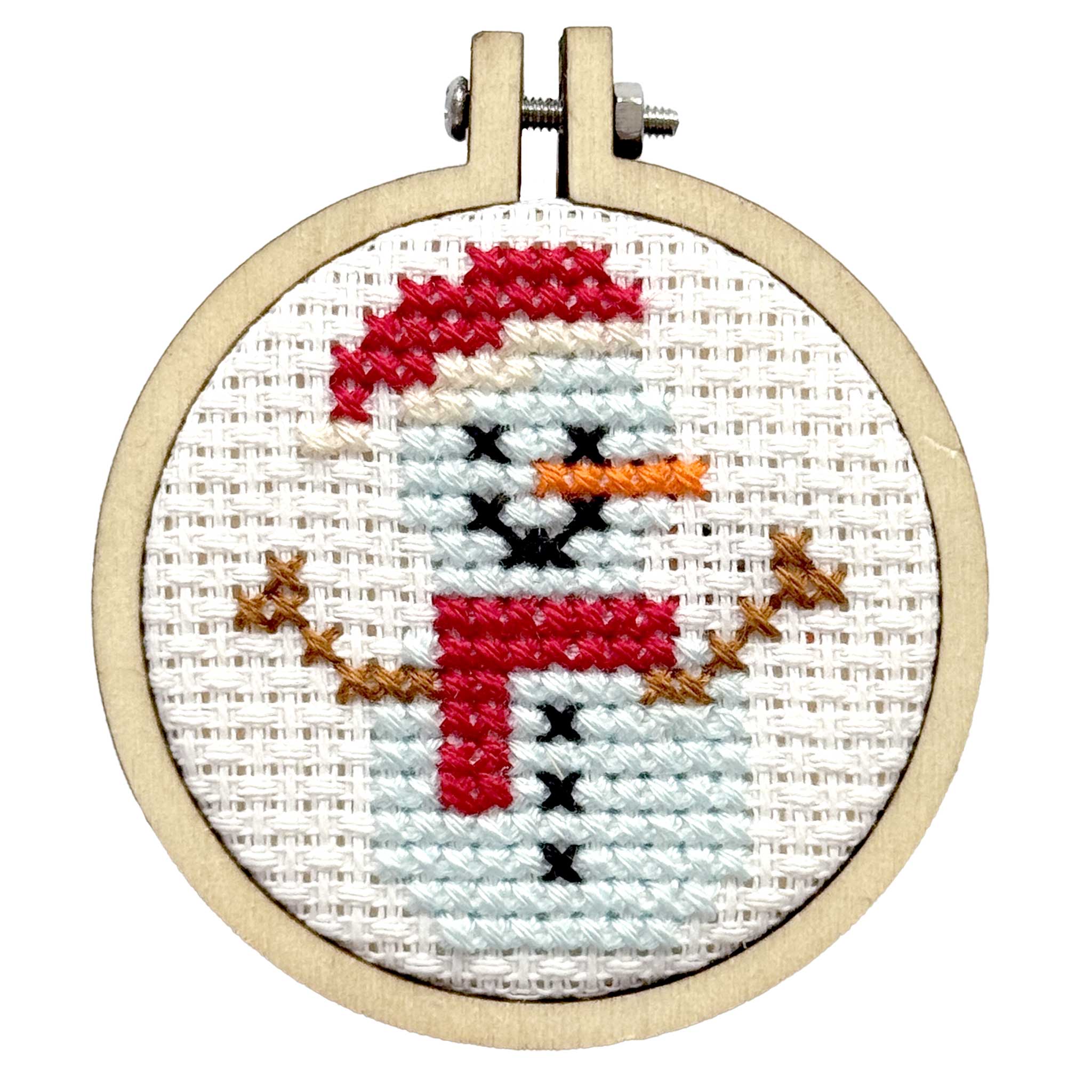 The Crafty Kit Company - Snowman Mini Matchbox Christmas Cross Stitch Kit