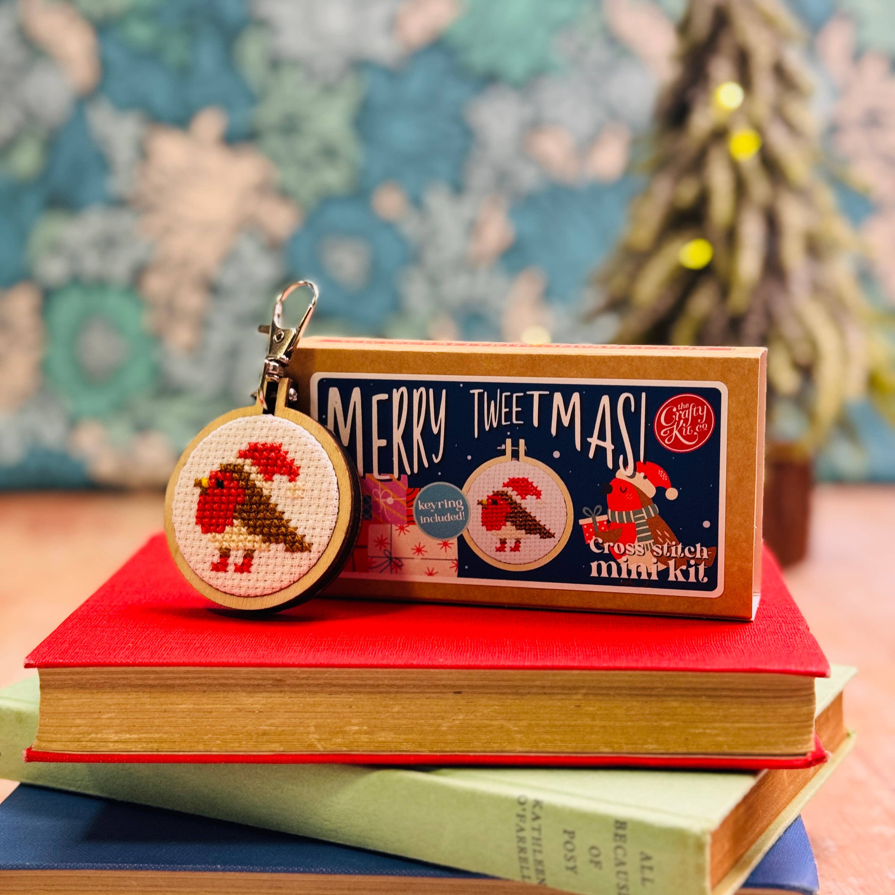 The Crafty Kit Company - Merry Tweet-mas! Mini Matchbox Cross Stitch Kit