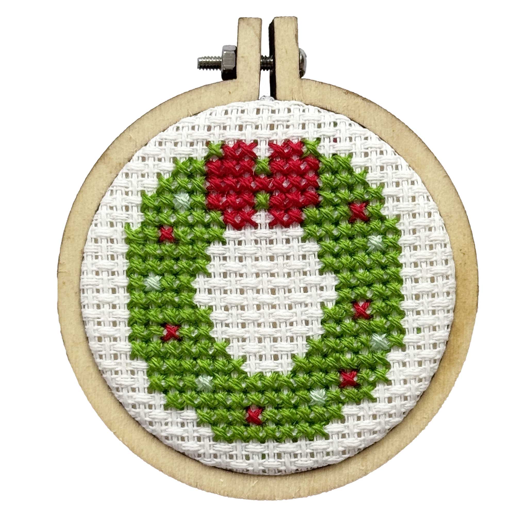 The Crafty Kit Company - Wreath Mini Matchbox Christmas Cross Stitch Kit