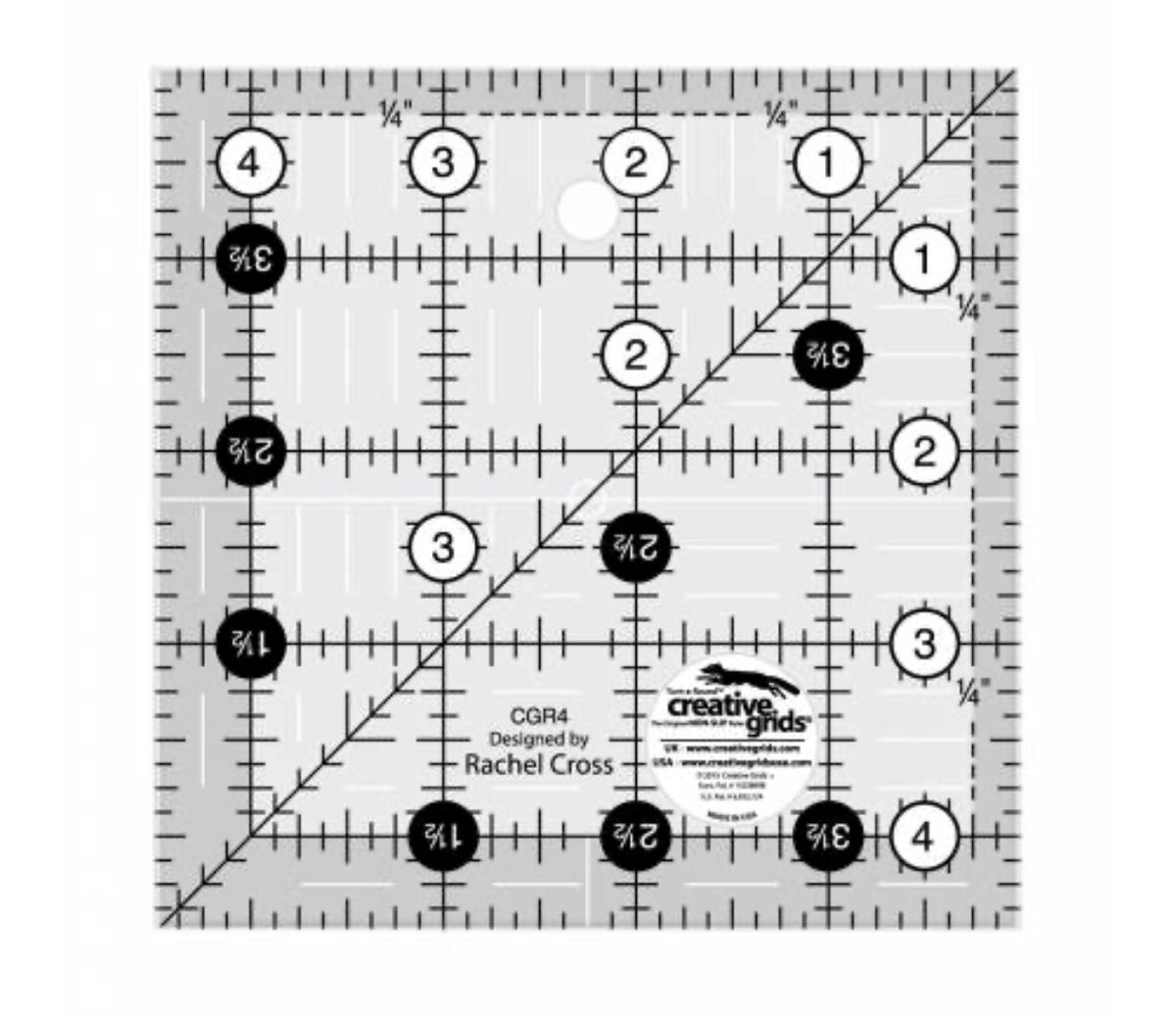 Decade Ruler Creative Grids Ruler 4.5 x 4.5 Square | Good Decade