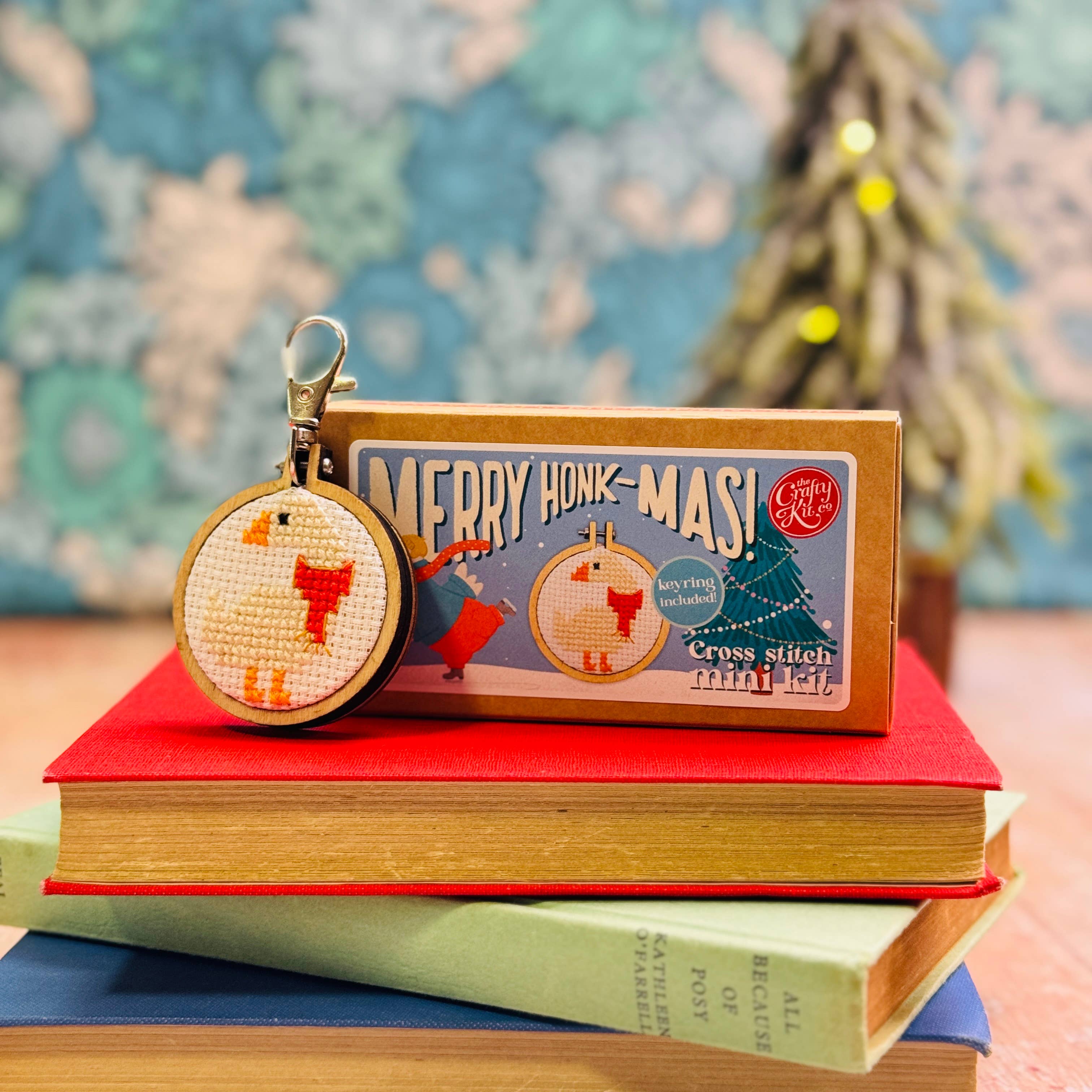 The Crafty Kit Company - Merry Honk-mas! Mini Matchbox Cross Stitch Kit